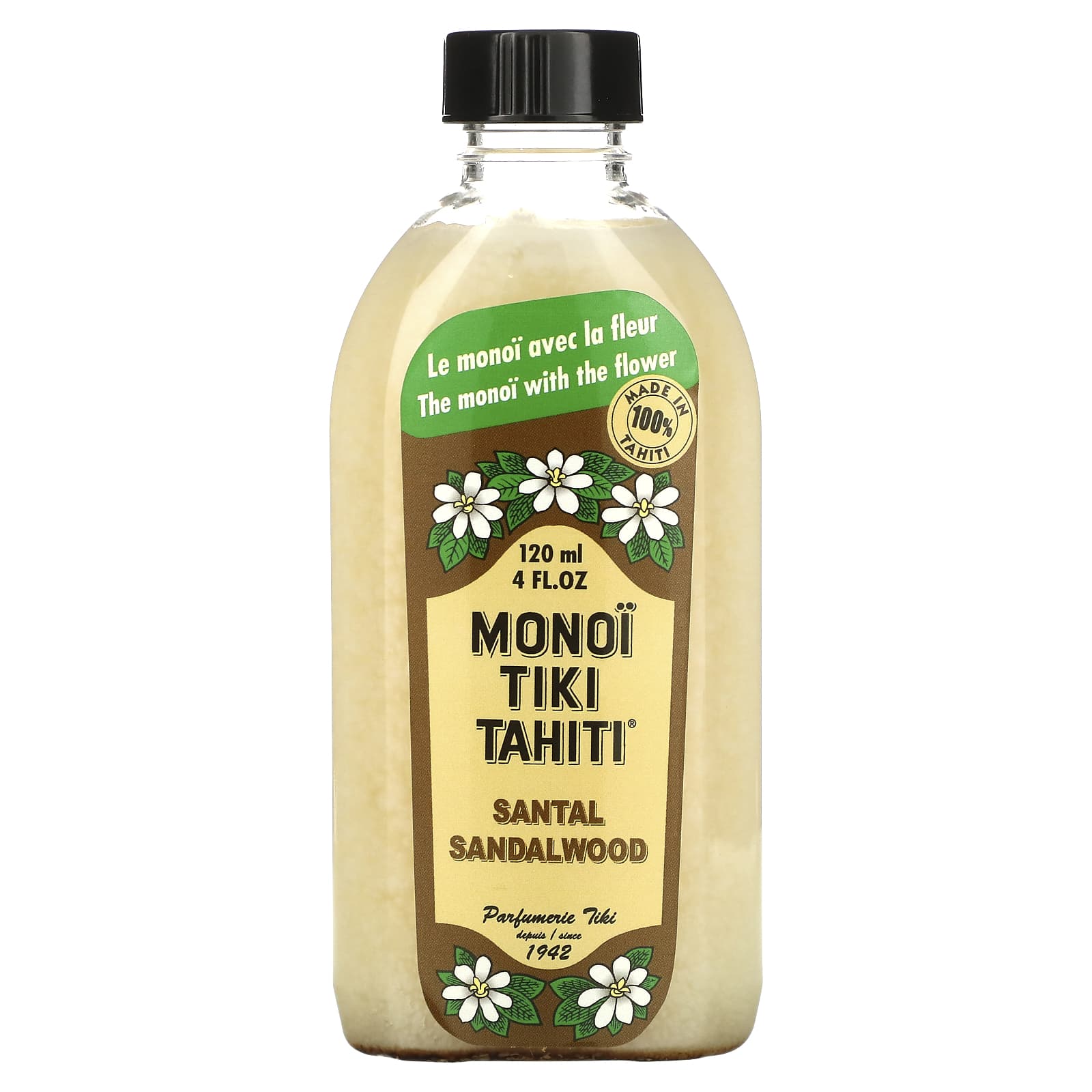 Monoi Tiare Tahiti Monoi Tiki Tahiti Сандаловое дерево 4 жидких унции 120 мл 1990₽