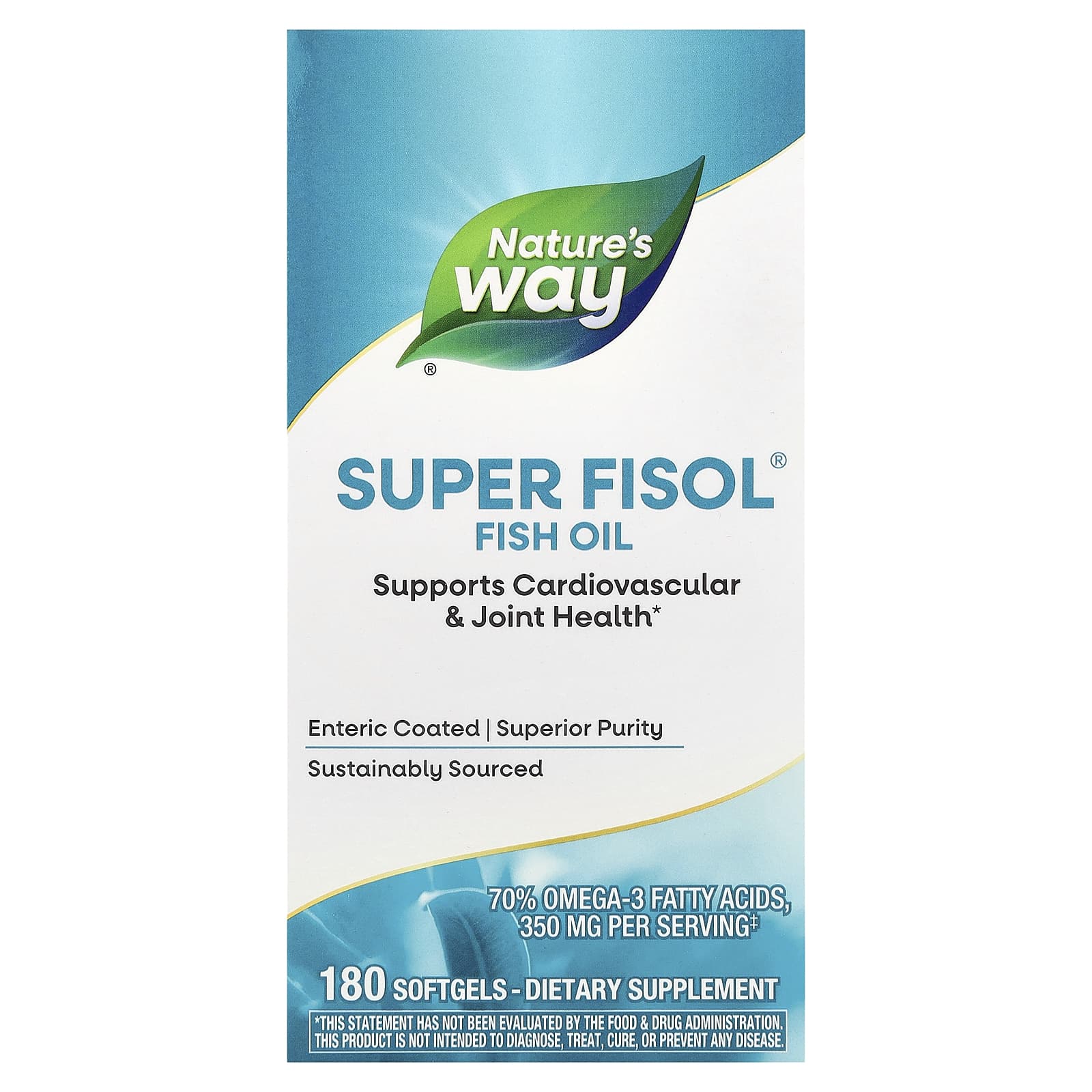 Natures Way Super Fisol рыбий жир 180 мягких таблеток 6590₽