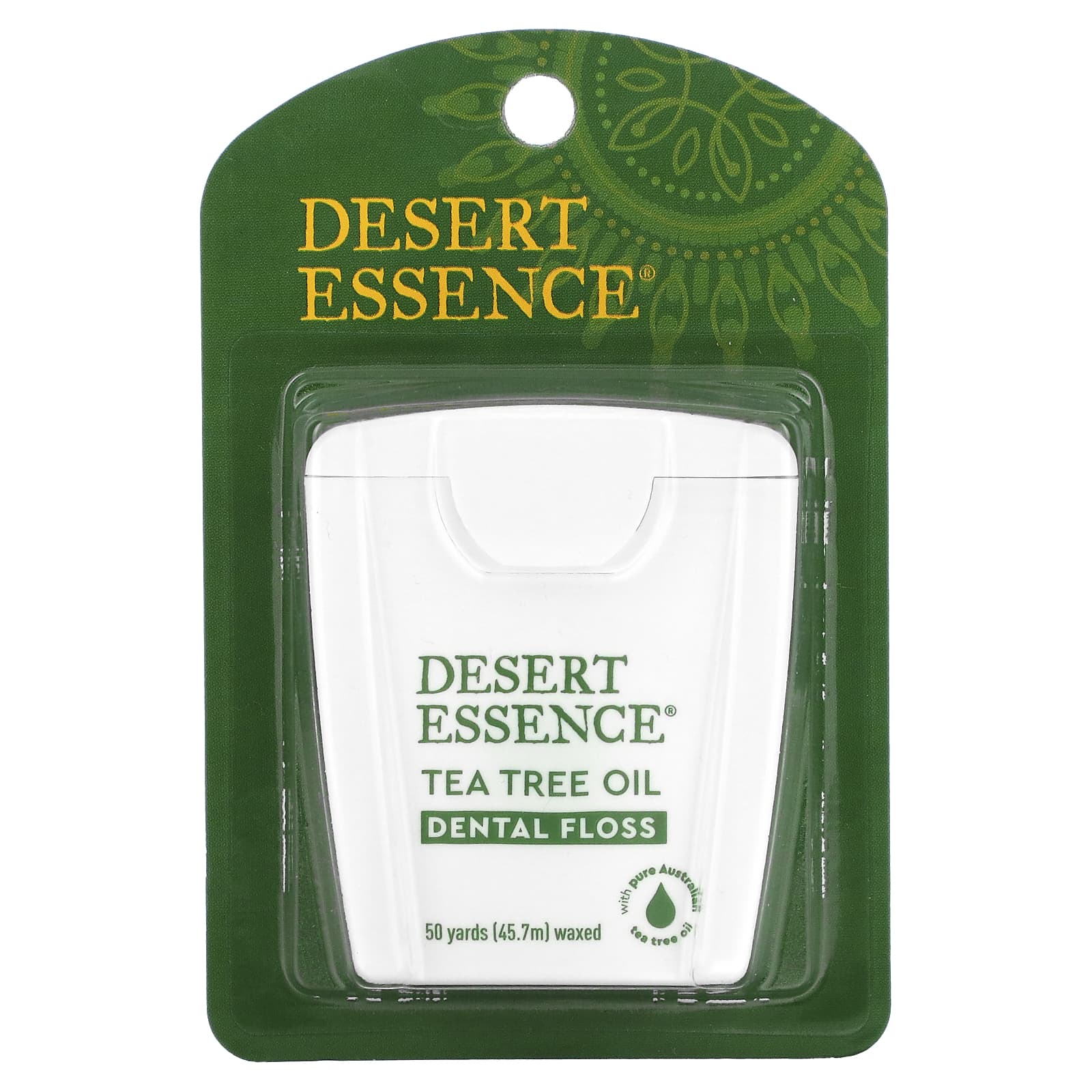 Desert Essence Зубная нить с маслом чайного дерева вощеная 457 м 50 ярдов 1690₽