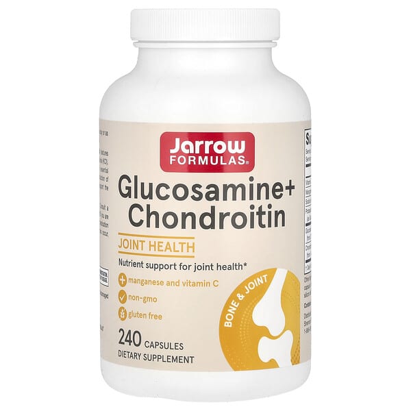 Jarrow Formulas, Глюкозамин с хондроитином, 240 капсул