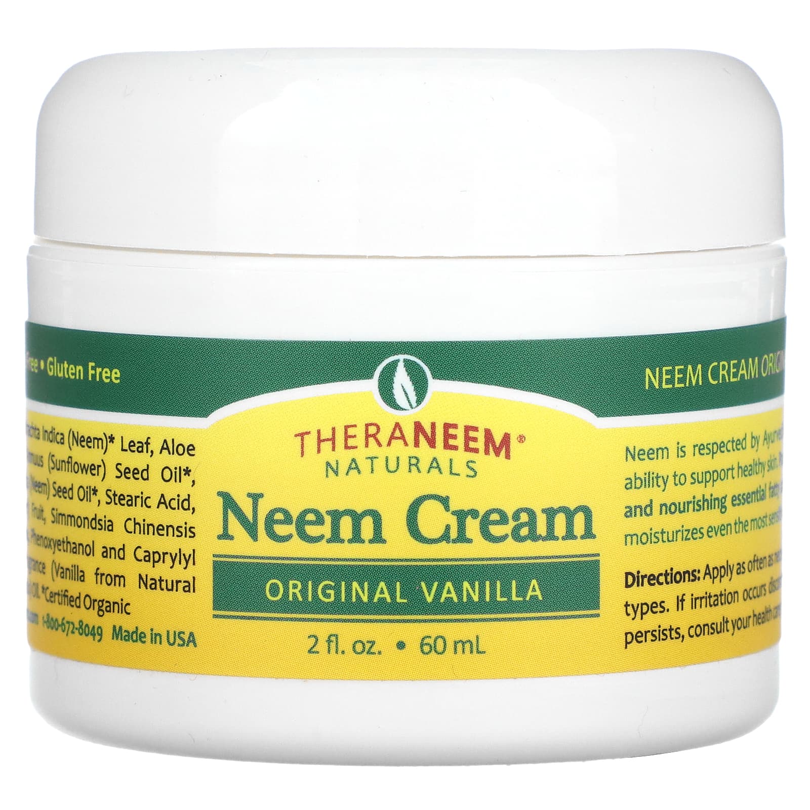Organix South Theraneem Naturals крем с ним оригинальная ваниль 60 мл 2 жидк унции 3090₽