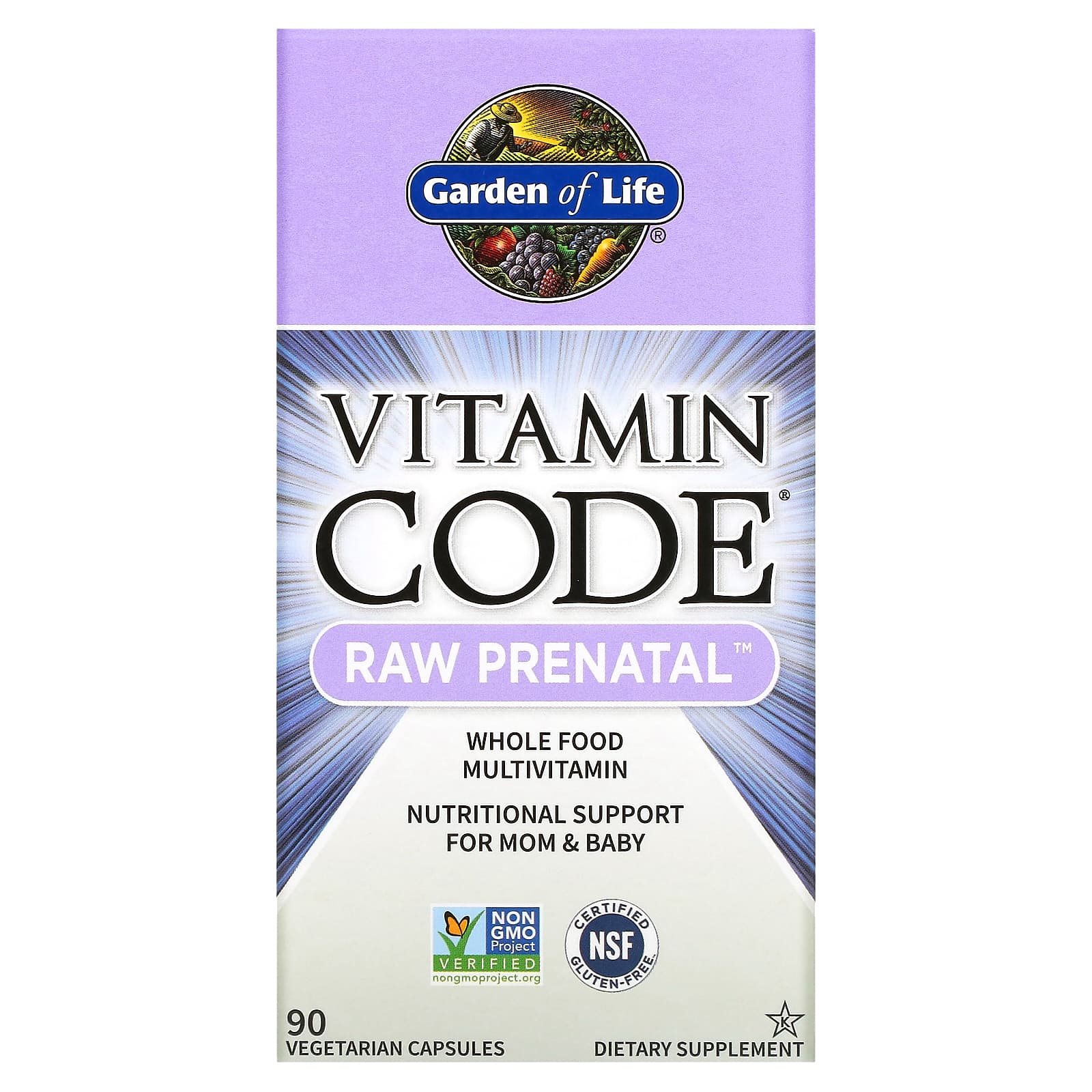 Garden of Life Vitamin Code RAW Prenatal 90 вегетарианских капсул 6490₽