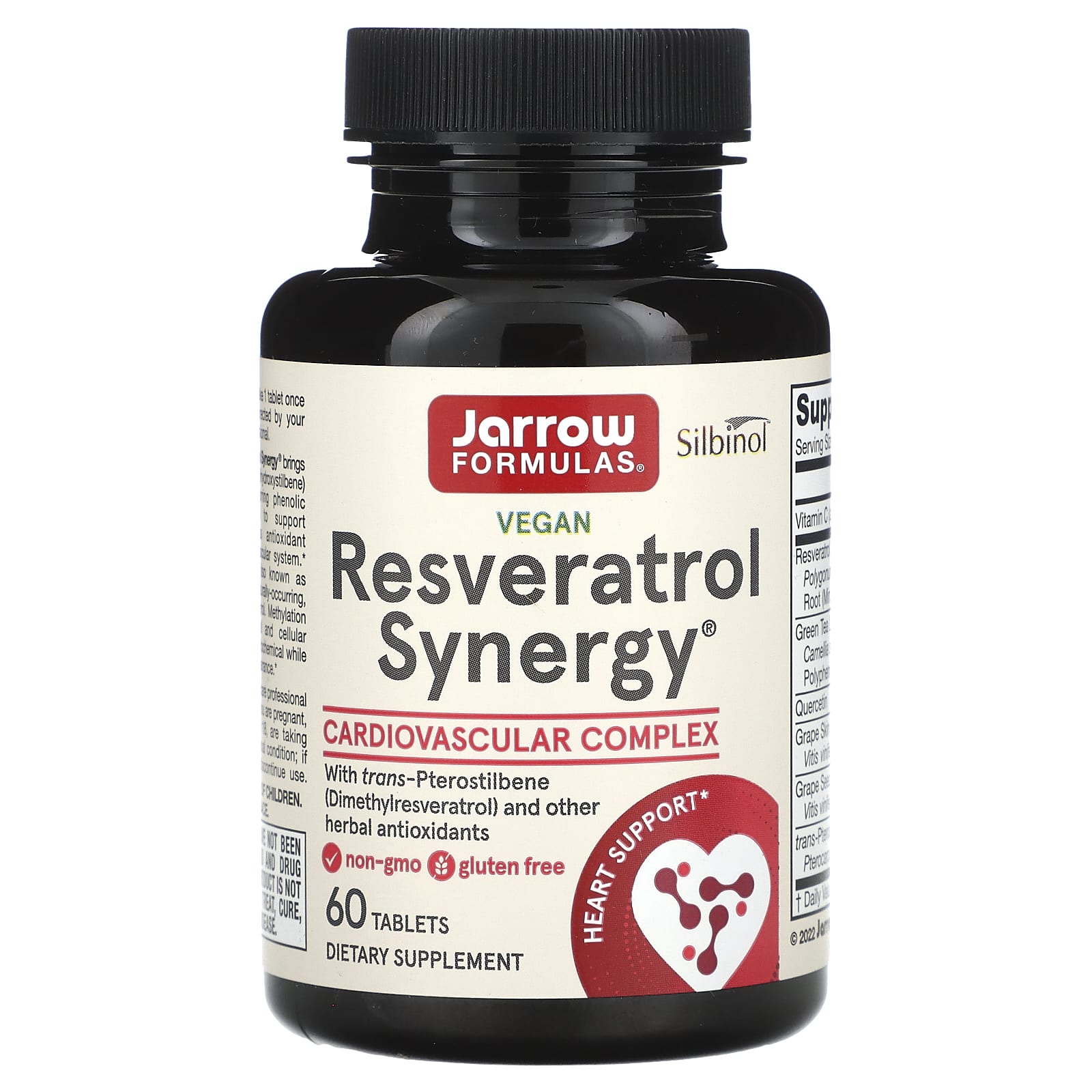 Jarrow Formulas Resveratrol Synergy веганский ресвератрол 60 таблеток 6090₽