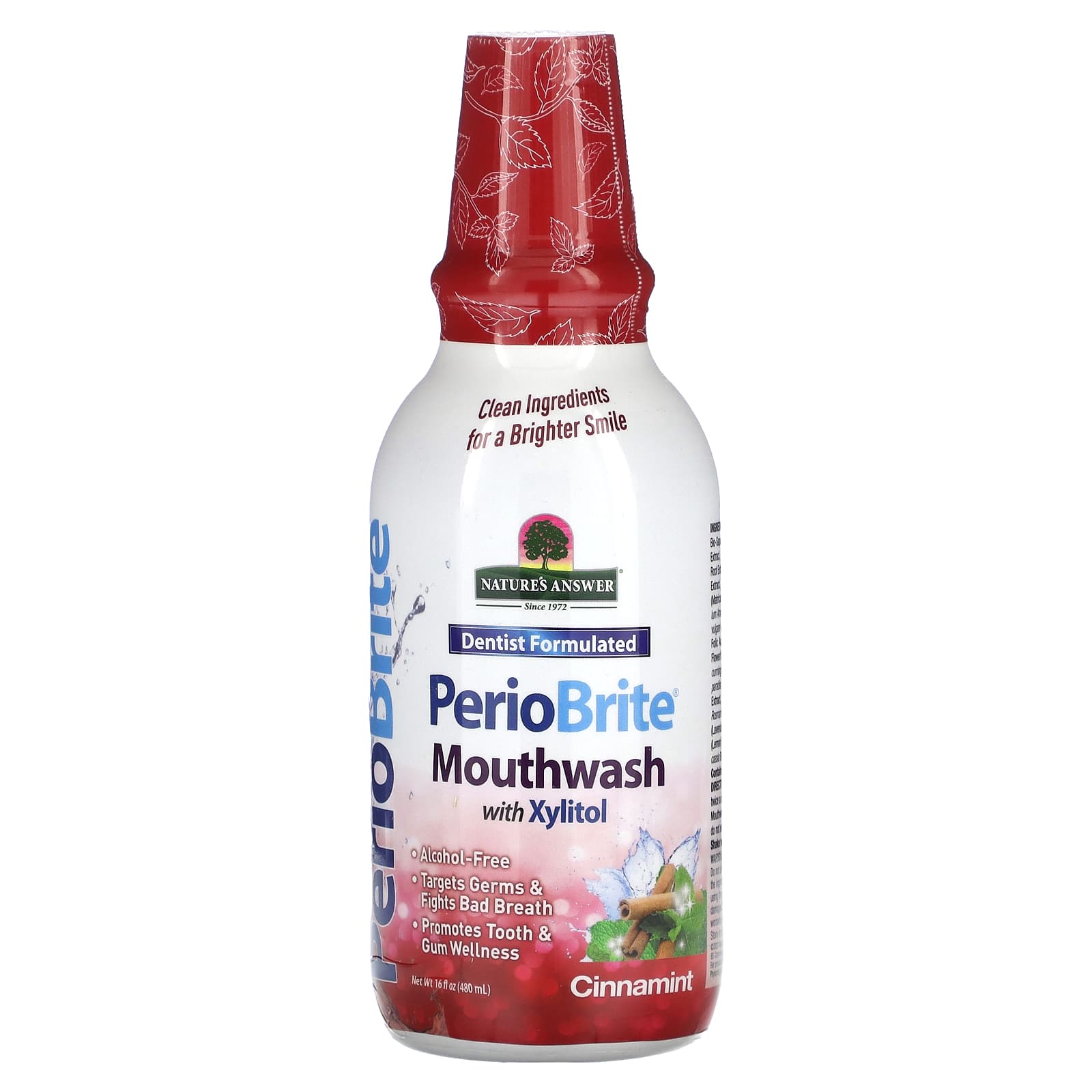 Natures Answer PerioBrite ополаскиватель для рта с ксилитолом корица и мята 480 мл 16 жидк унций 1890₽