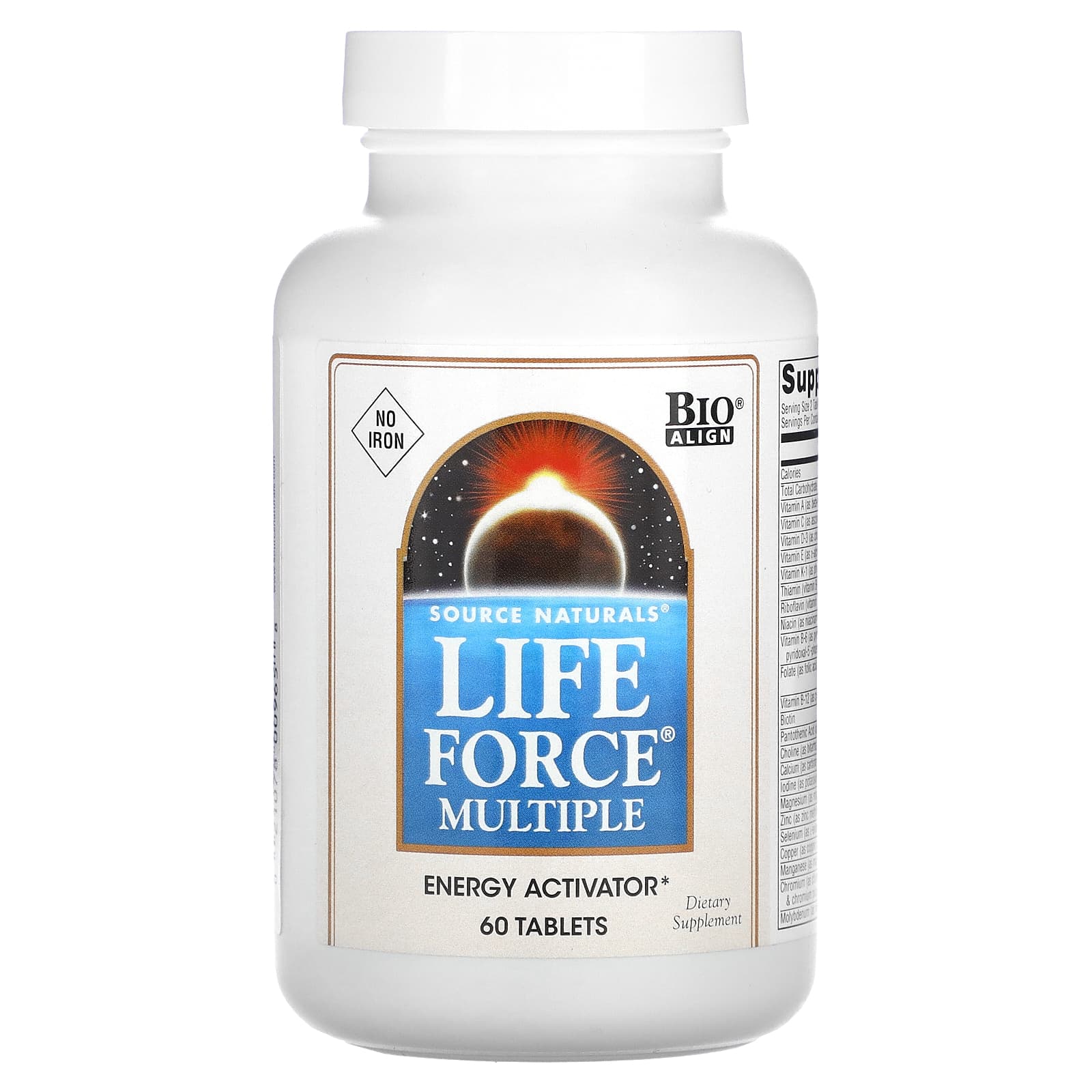 Source Naturals Мультивитамин Life Force не содержит железо 60 таблеток 3190₽