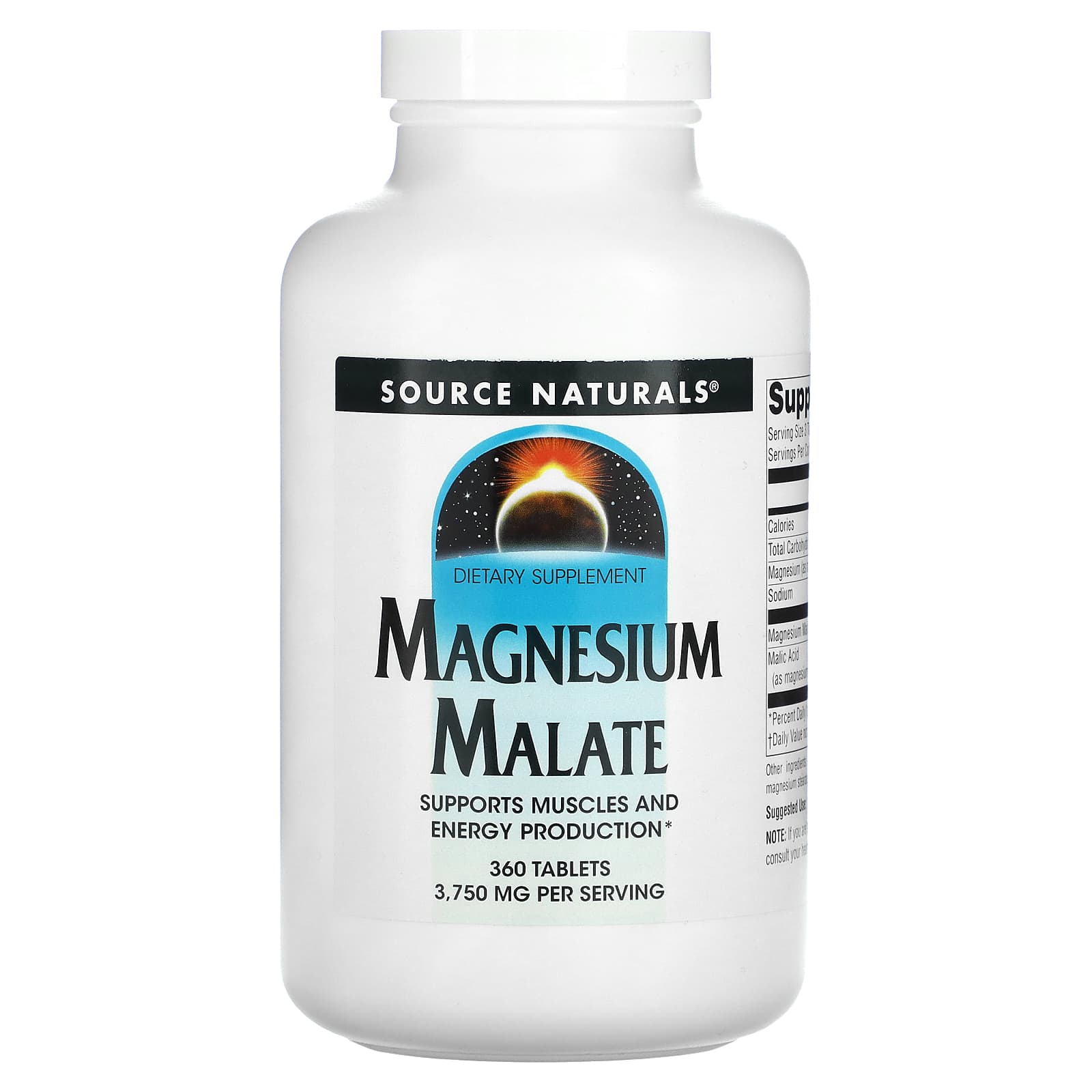 Source Naturals малат магния 3750 мг 360 таблеток 1250 мг в 1 таблетке 5590₽