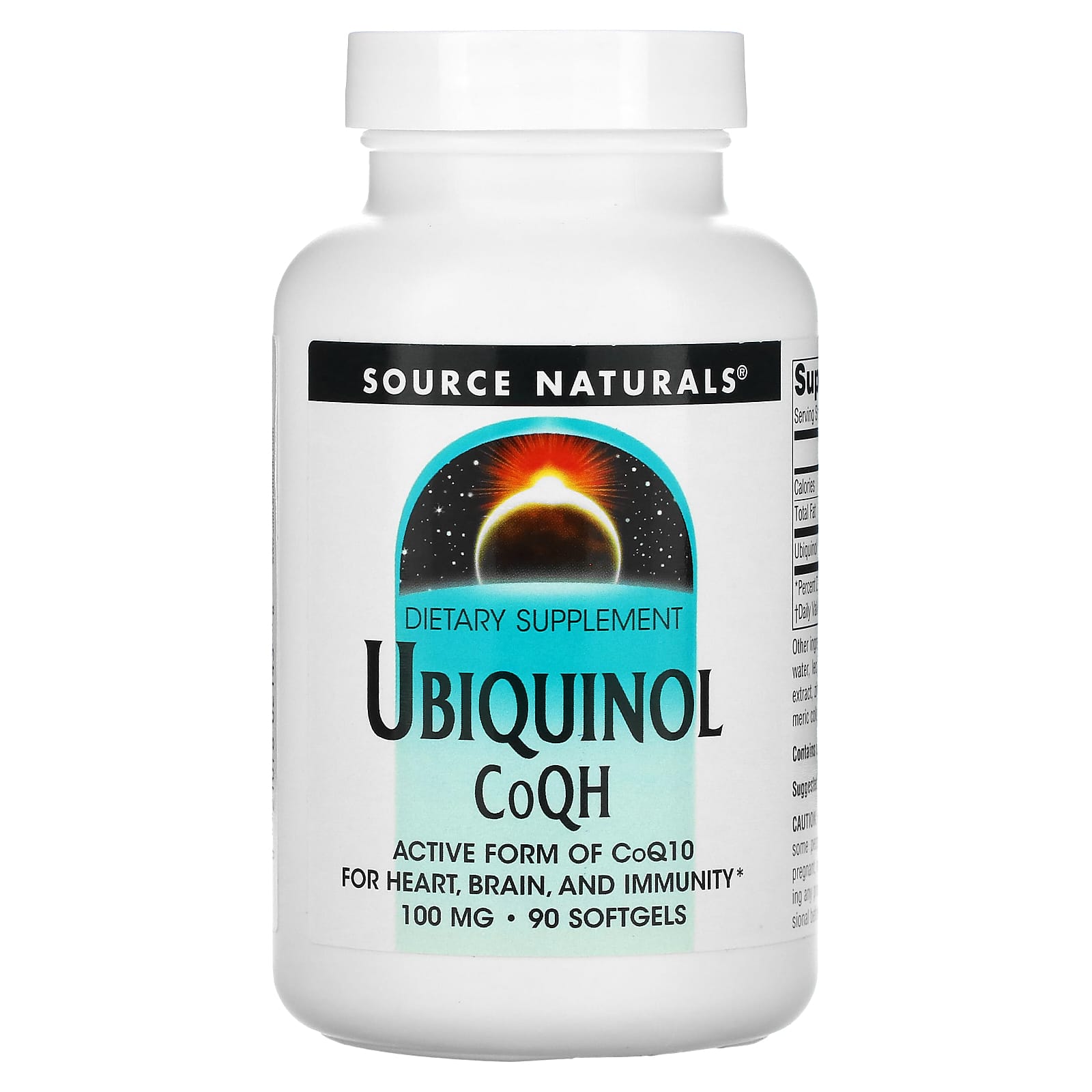 Source Naturals Убихинол CoQH 100 мг 90 капсул 11290₽