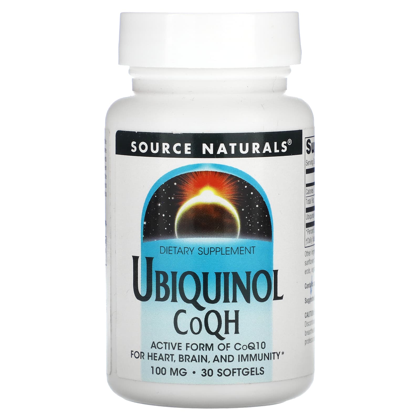Source Naturals Убихинол коэнзим QH 100 мг 30 мягких таблеток 3690₽