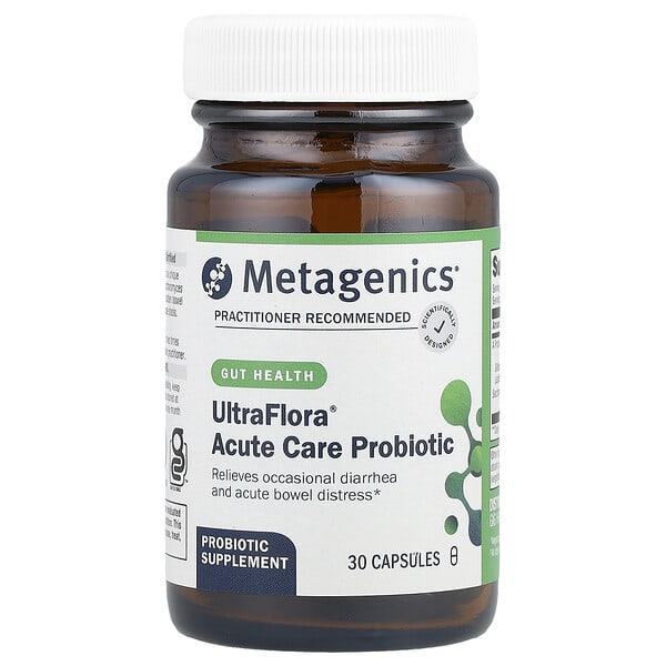 Metagenics, UltraFlora Acute Care, 30 капсул