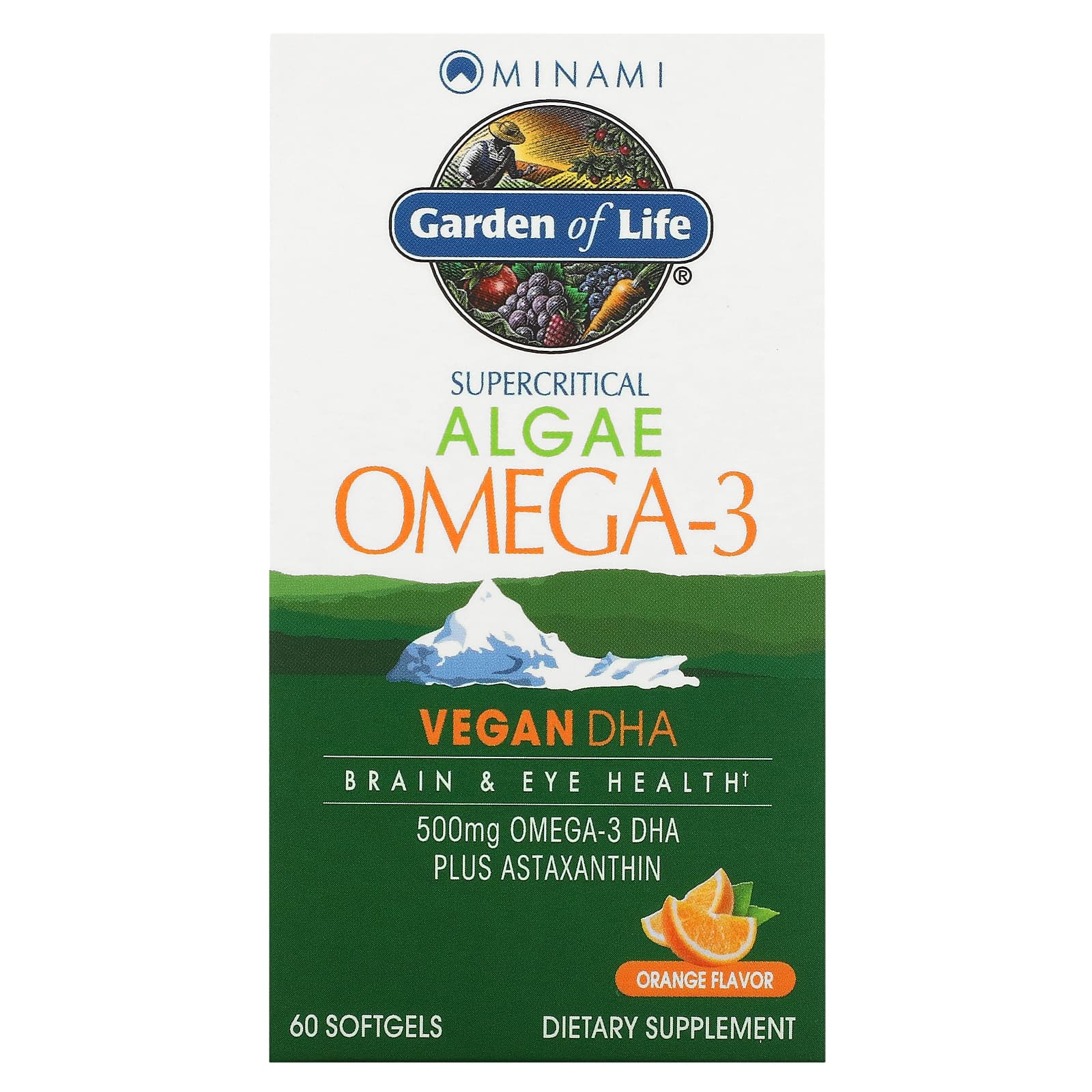 Minami Nutrition Algae Omega-3 апельсиновый вкус 60 мягких таблеток 6490₽