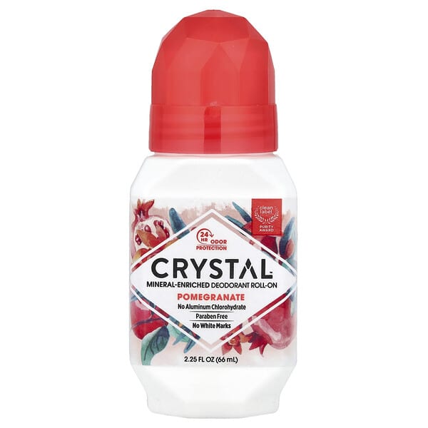 CRYSTAL, Натуральный шариковый дезодорант с гранатом, 2,25 жидкой унции (66 мл)
