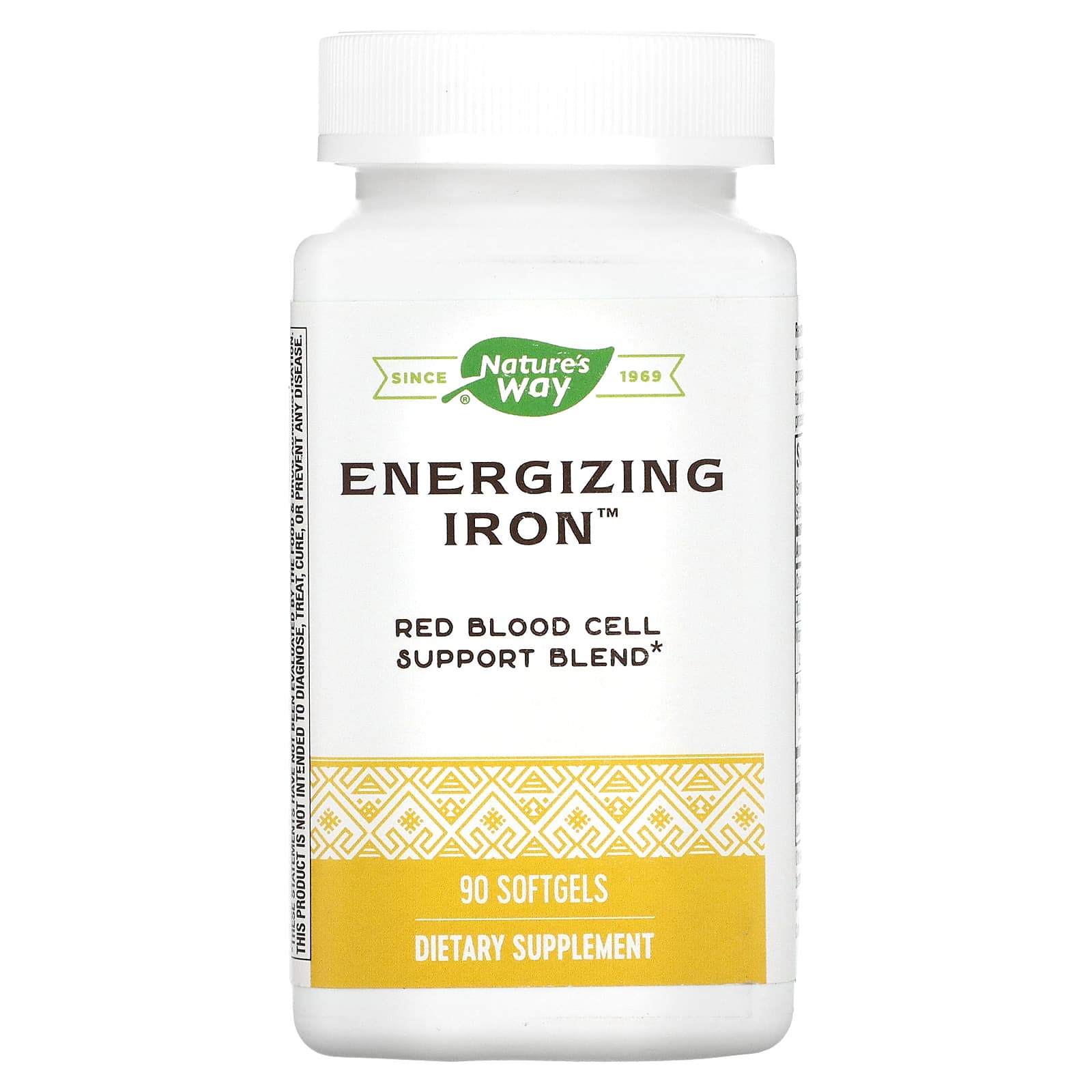 Natures Way Energizing Iron формула с двойным железом 90 мягких желатиновых капсул 4090₽