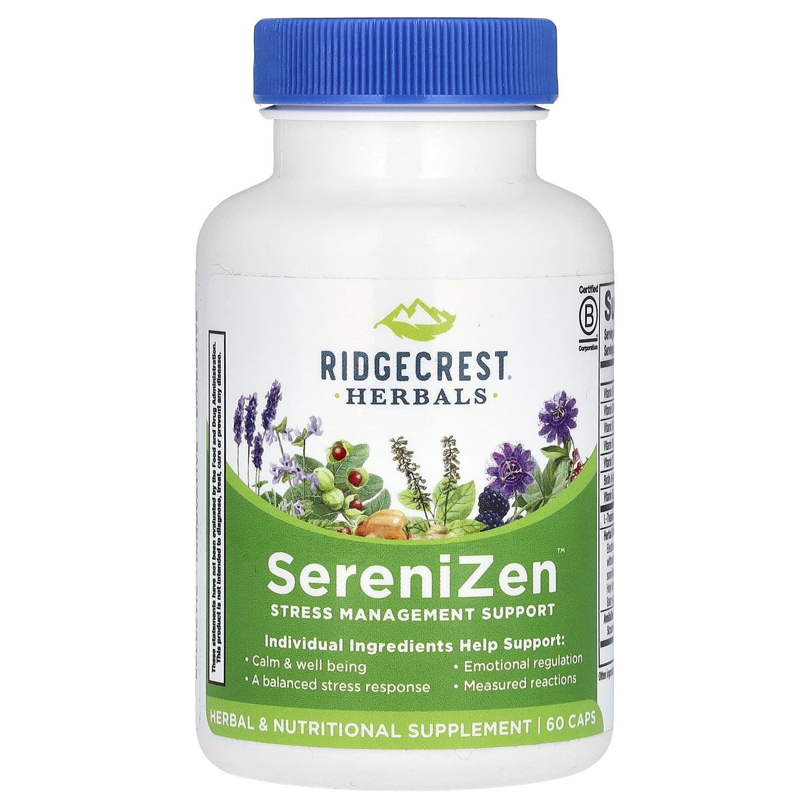 RidgeCrest Herbals SereniZen поддержка для снятия стресса 60 капсул 5690₽