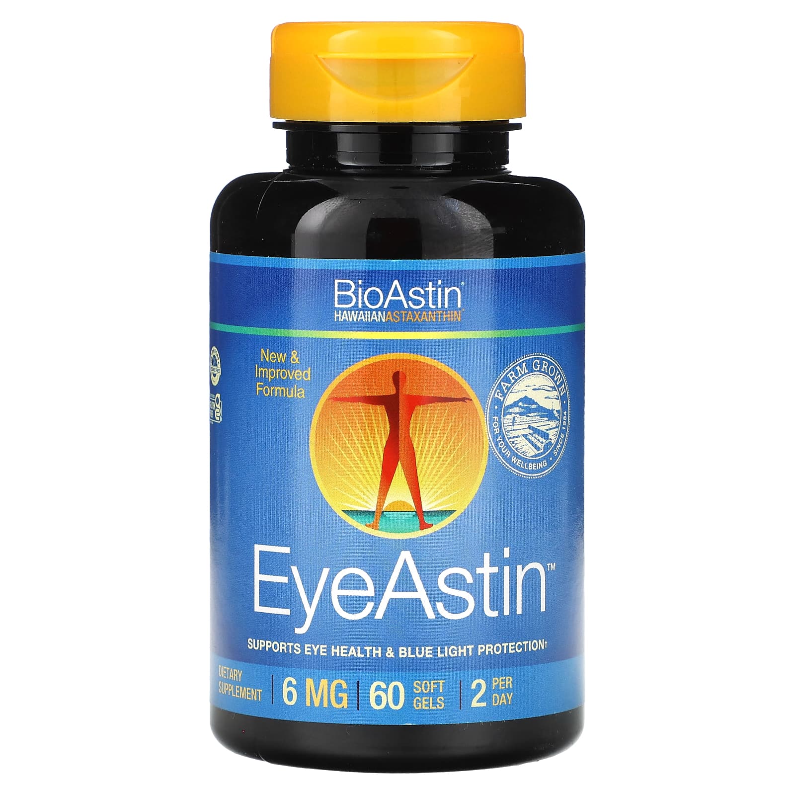 Nutrex Hawaii BioAstin EyeAstin гавайский астаксантин 6 мг 60 капсул 3 мг в 1 капсуле 5790₽