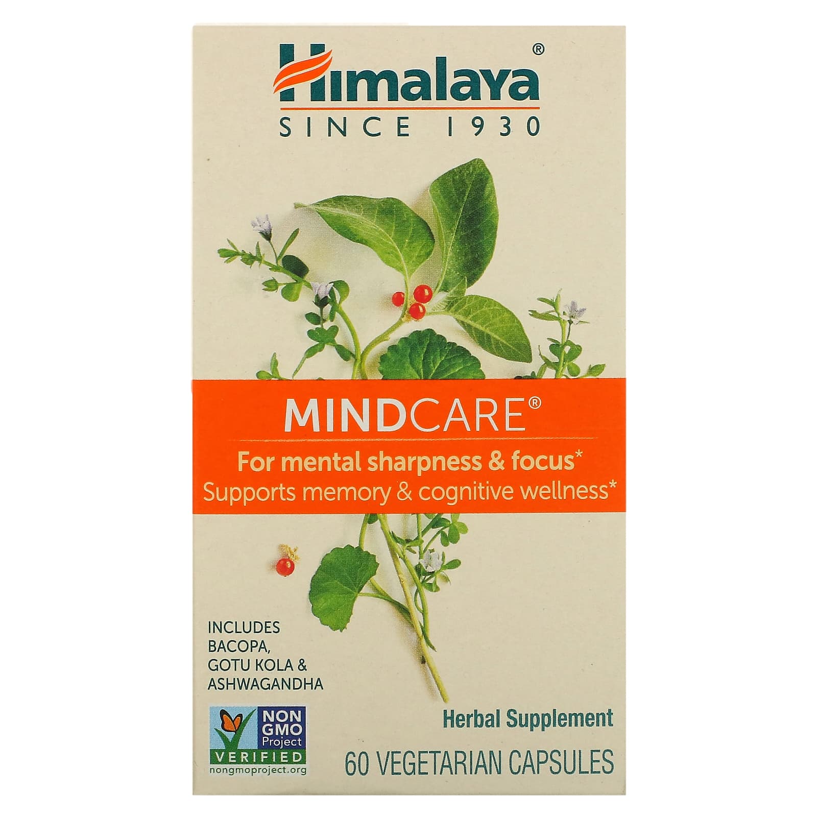 Himalaya MindCare 60 вегетарианских капсул 3690₽