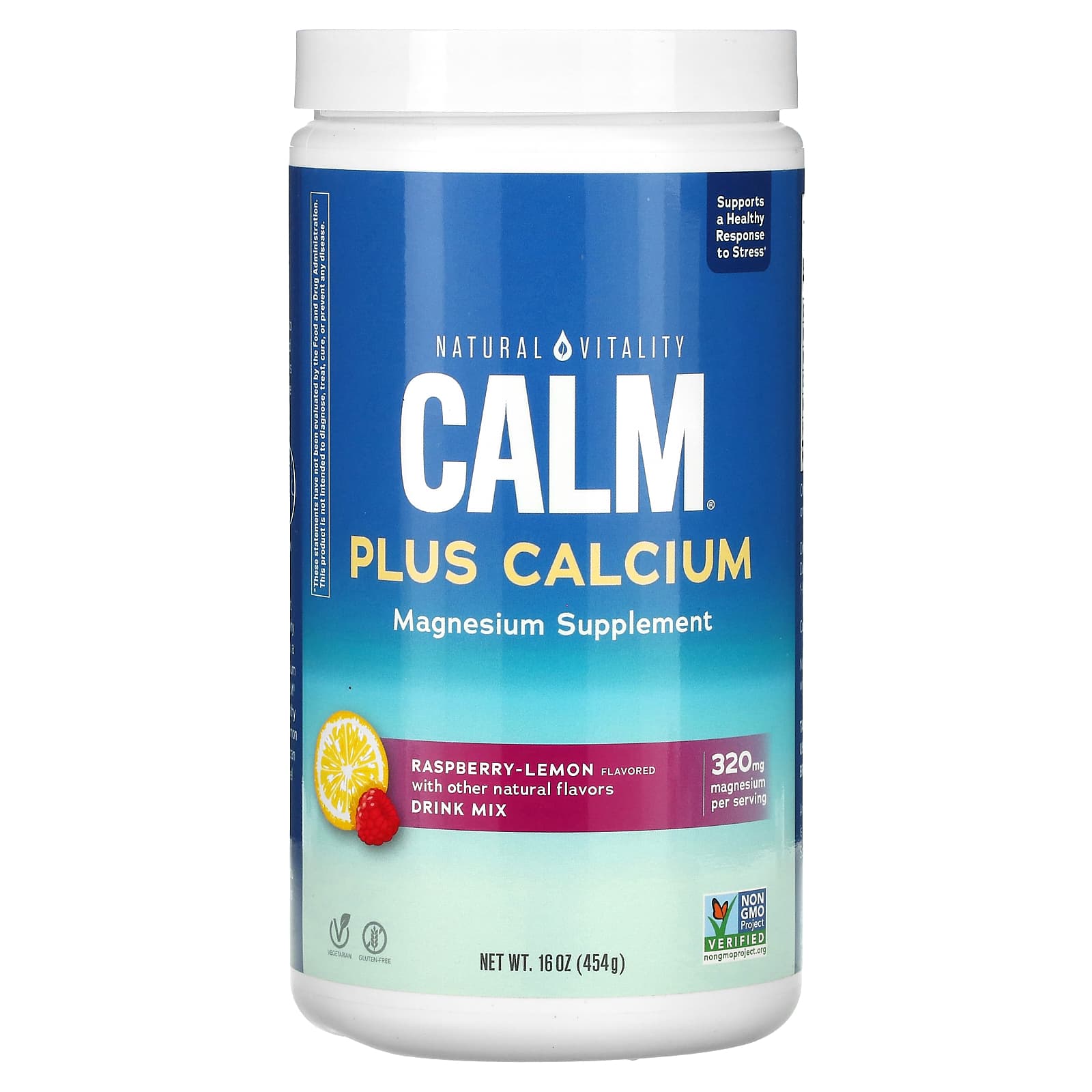 Natural Vitality Natural Calm Plus Calcium со вкусом малины и лимона 454 г 16 унций 6490₽