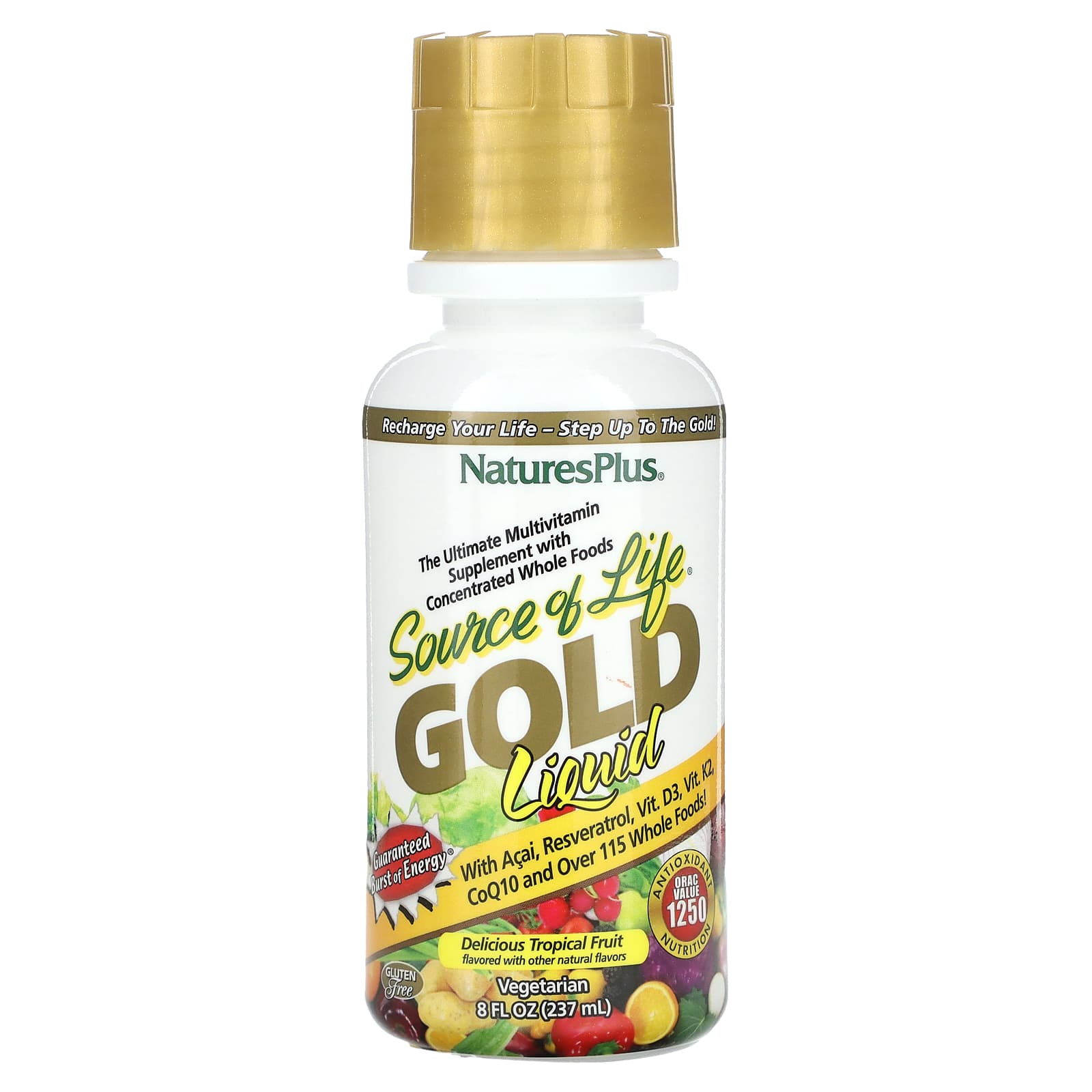 NaturesPlus Source of Life Gold Liquid тропические фрукты 236 мл 8 жидк Унций 2690₽