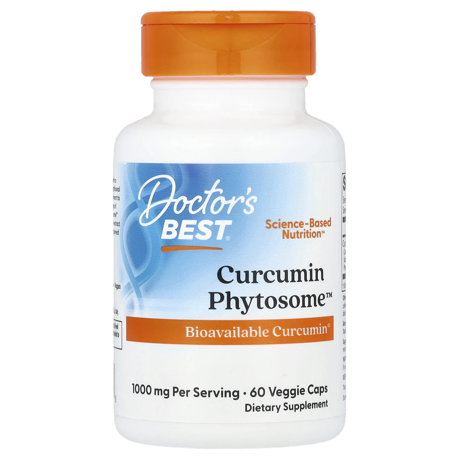 Doctors Best Curcumin Phytosome куркумин 1000 мг 60 растительных капсул 500 мг в 1 капсуле 3790₽