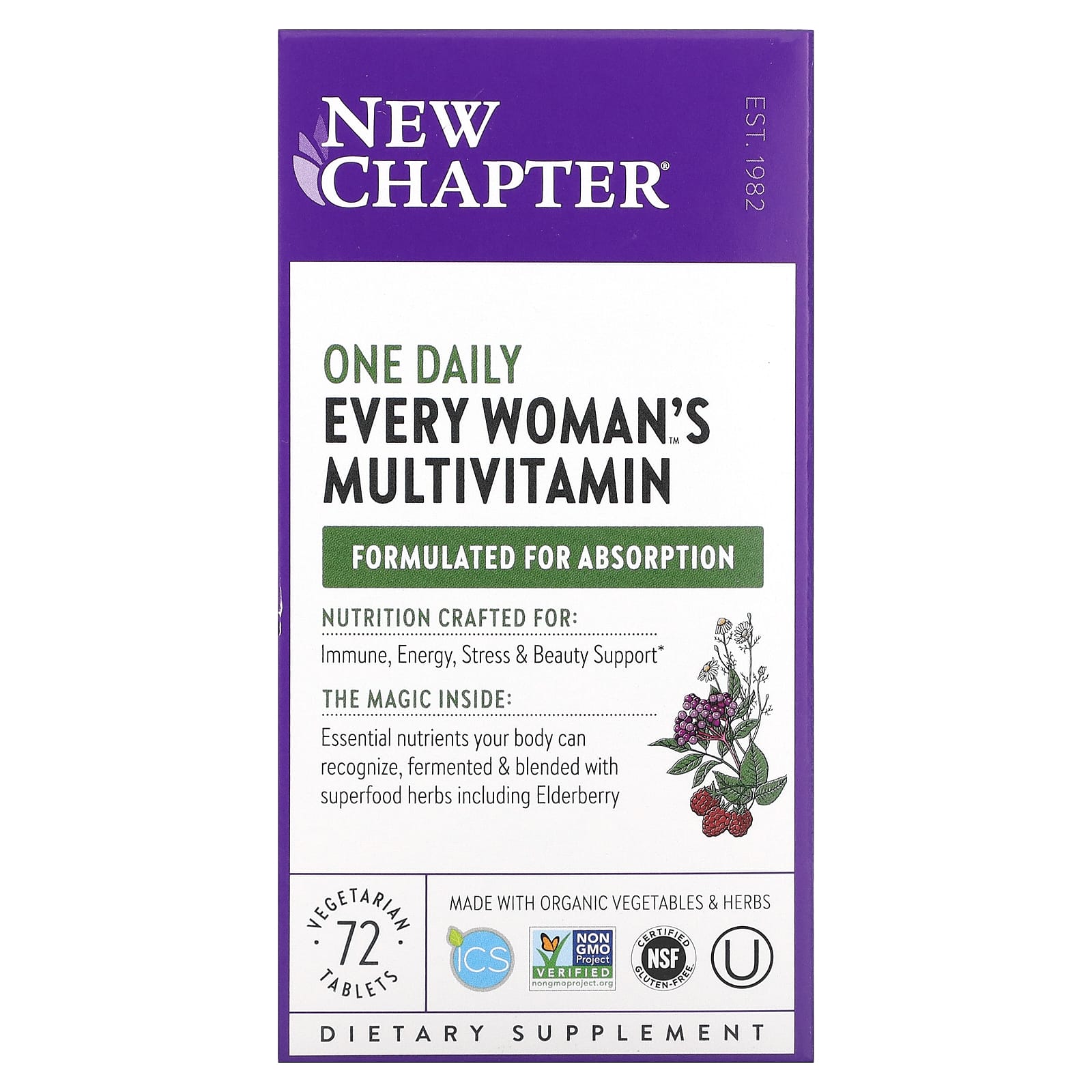 New Chapter Every Womans One Daily Multivitamin 72 вегетарианские таблетки 7190₽