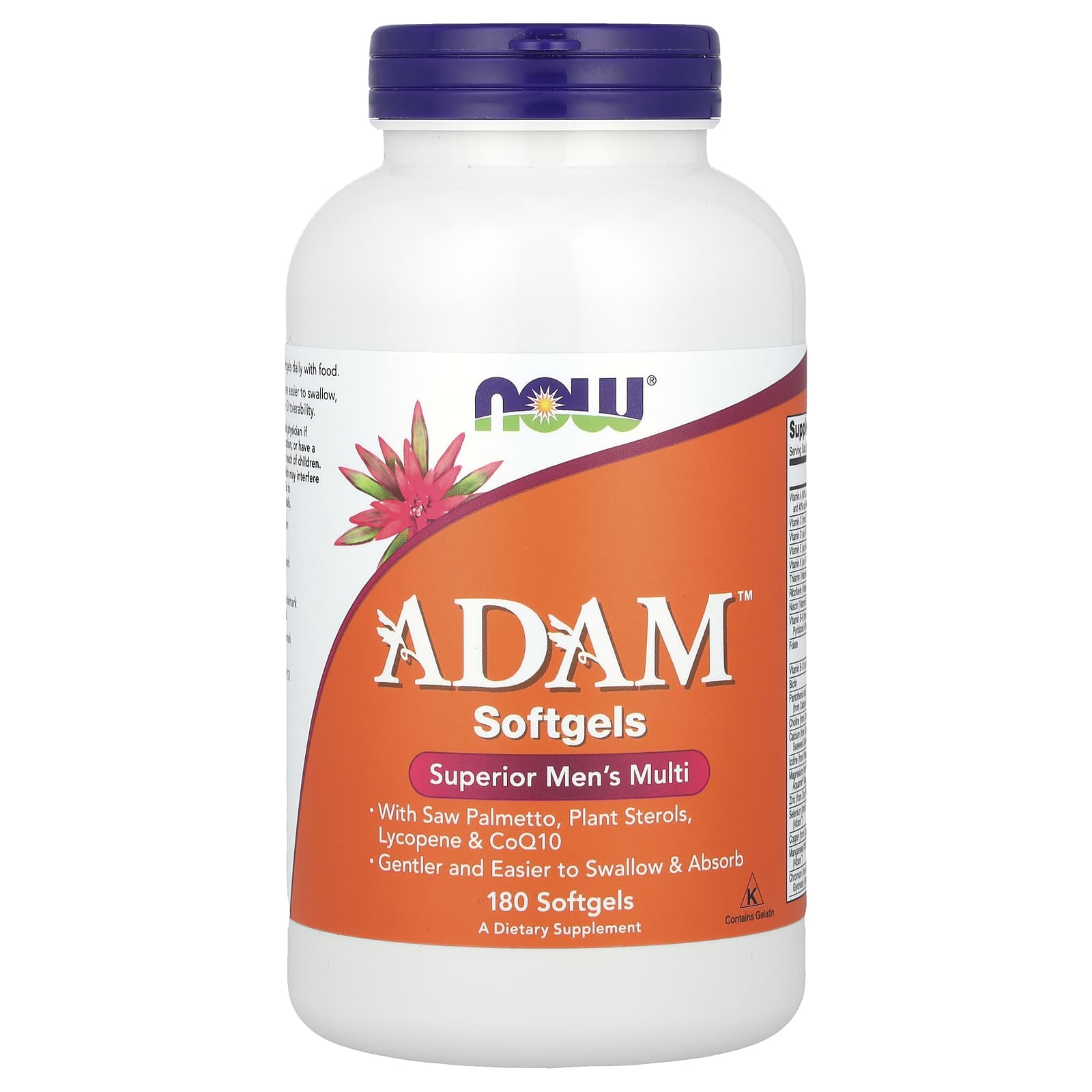 NOW Foods ADAM превосходные мультивитамины для мужчин 180 капсул 8190₽