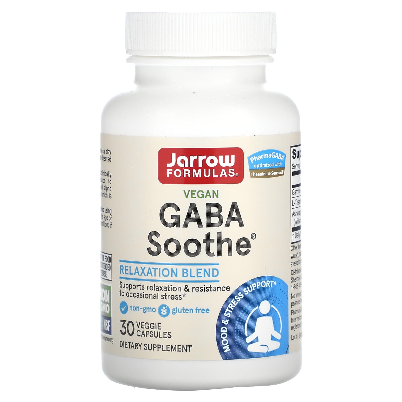 Jarrow Formulas GABA Soothe 30 растительных капсул 3990₽