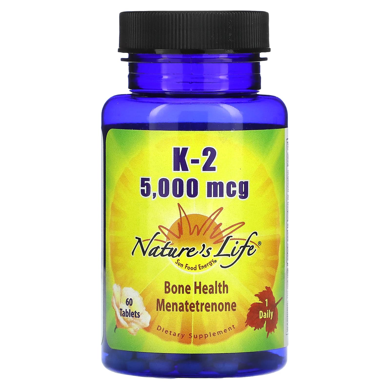 Natures Life K-2 менатетренон 5 000 мкг 60 таблеток 5190₽