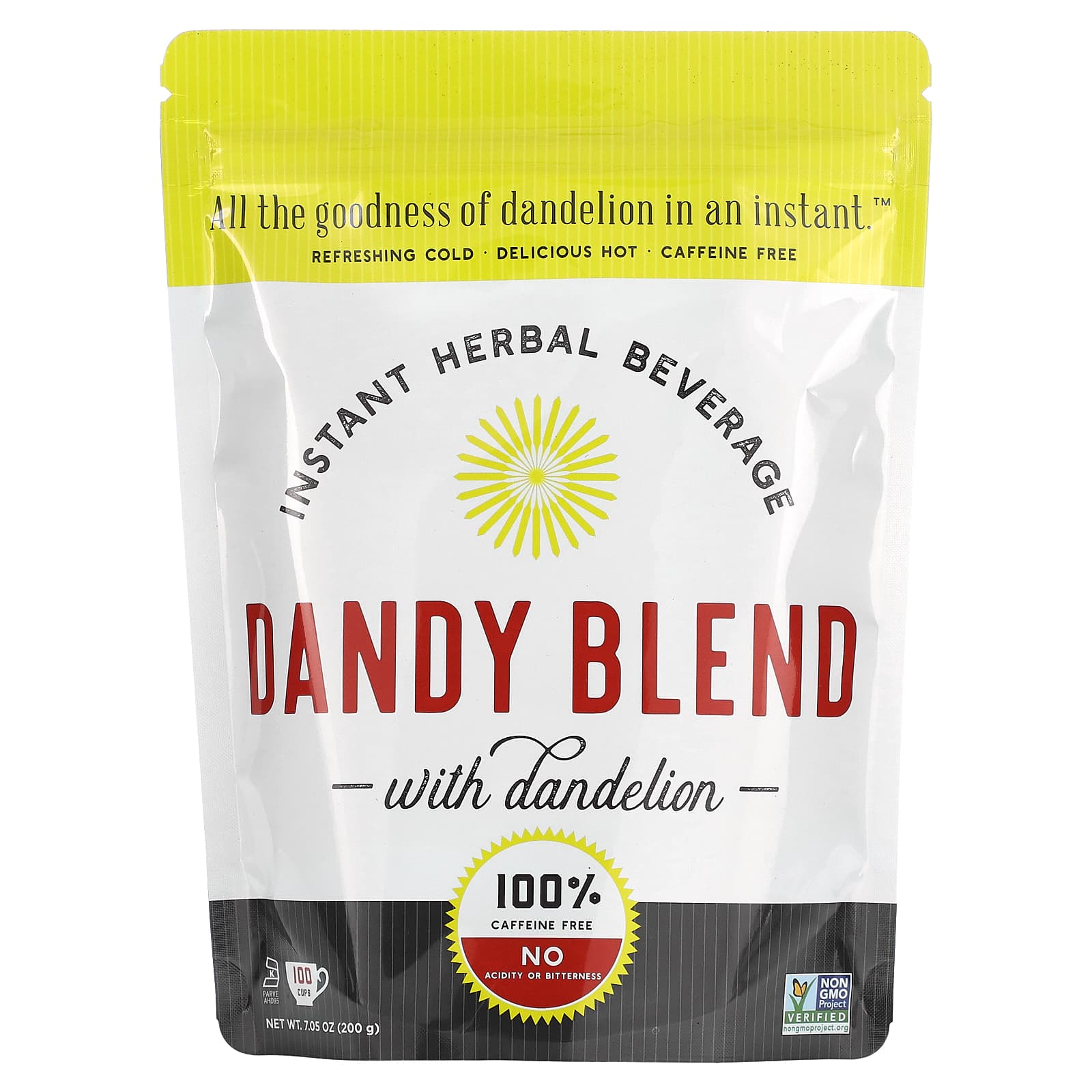 Dandy Blend растворимый травяной напиток с одуванчиком без кофеина 200 г 705 унции 2690₽