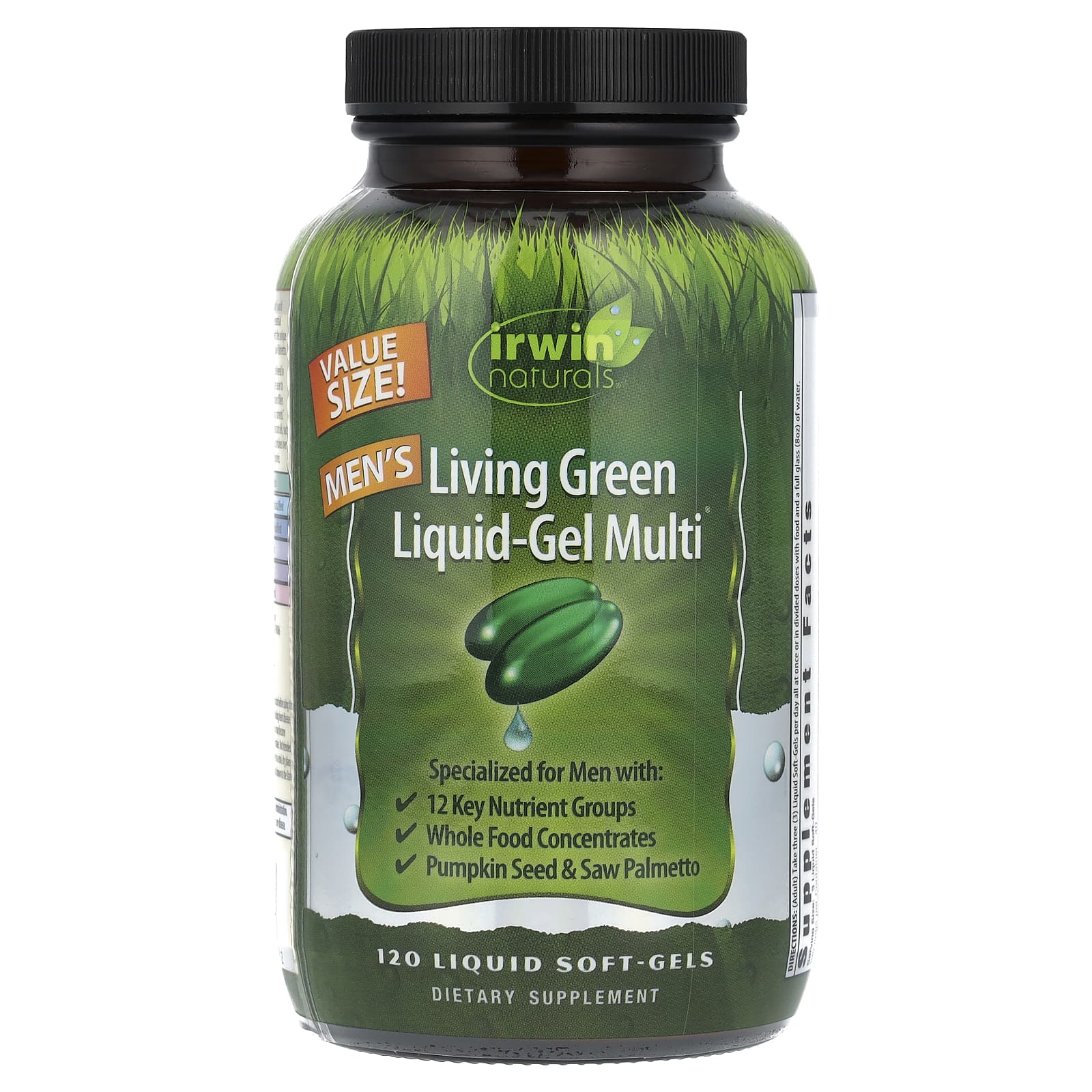 Irwin Naturals Mens Living Green Liquid-Gel Multi 120 жидких гелевых капсул 6990₽
