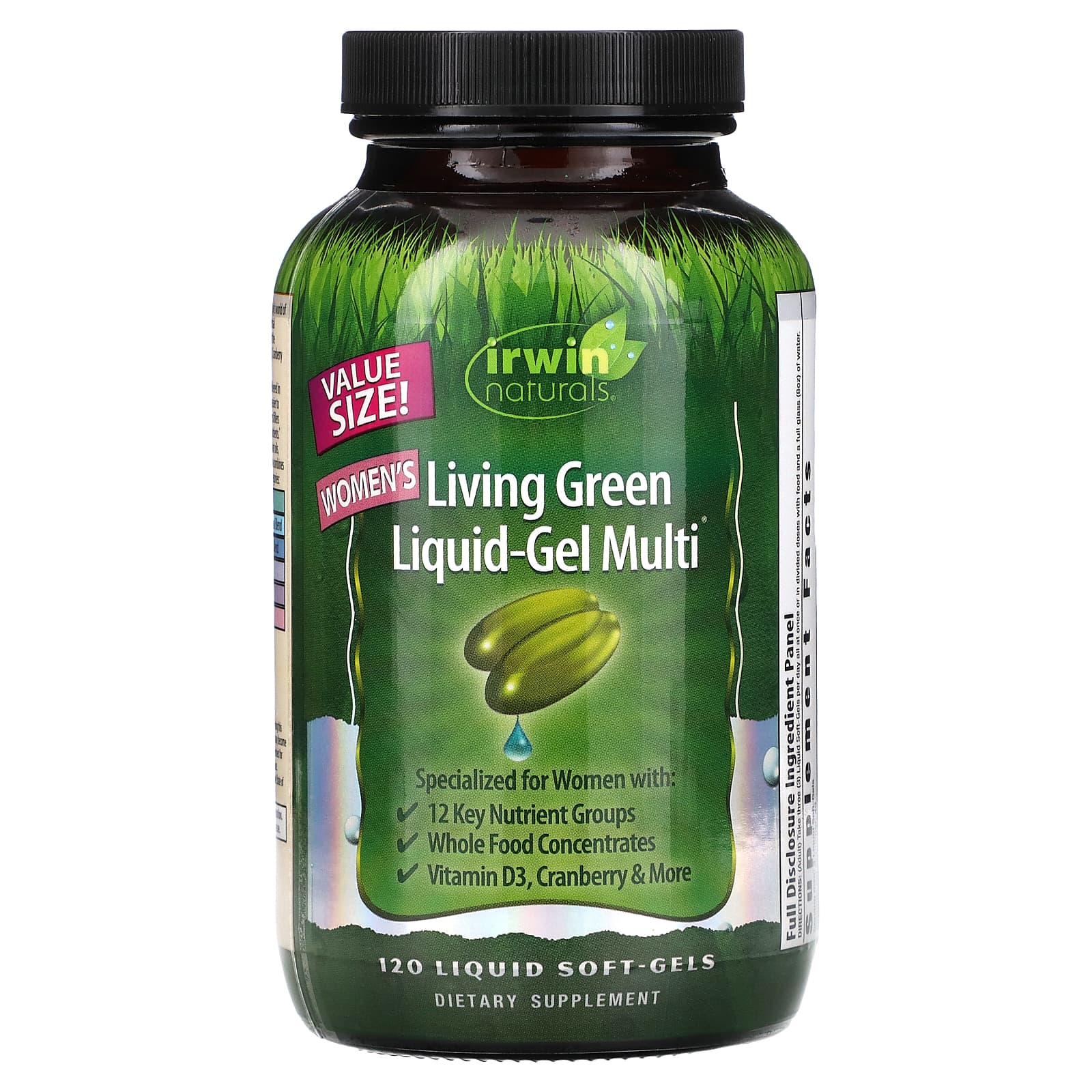 Irwin Naturals Womens Living Green Liquid-Gel Multi мультивитаминная добавка для женщин 120 желатиновых капсул 6990₽
