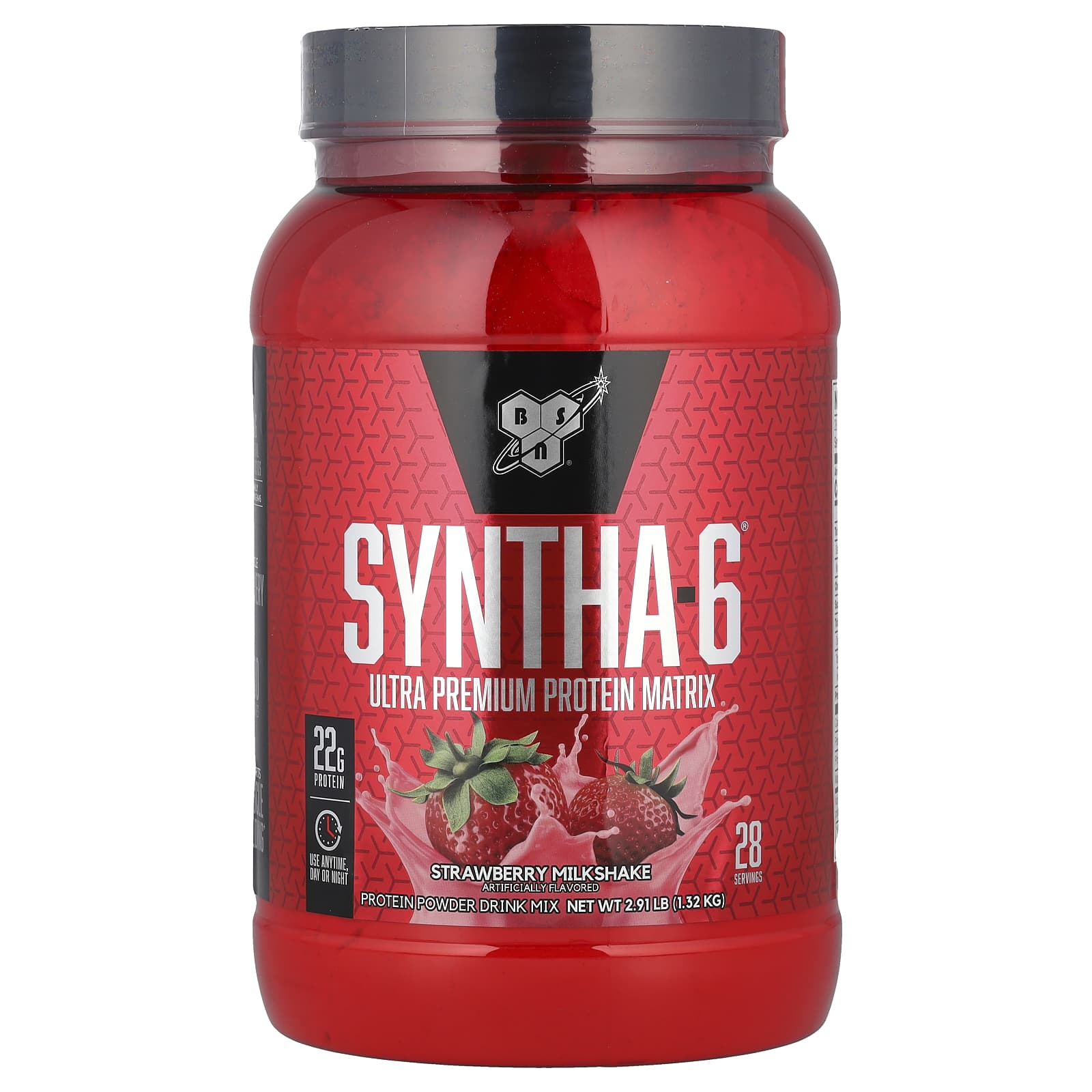 BSN Syntha-6 Ultra Premium Protein Matrix клубничный молочный коктейль 132 кг 291 фунта 7790₽