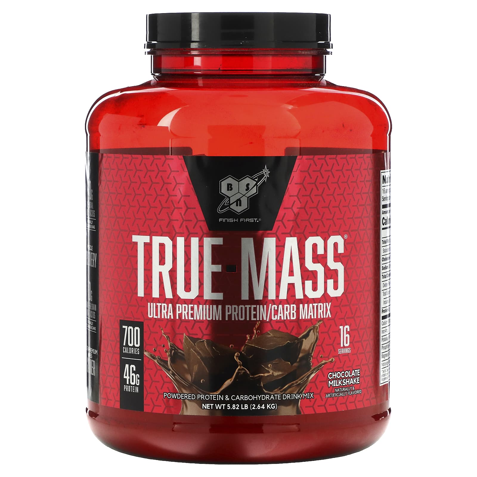 BSN True-Mass Ultra Premium ProteinCarb Matrix шоколадный молочный коктейль 264 кг 582 фунта 13390₽