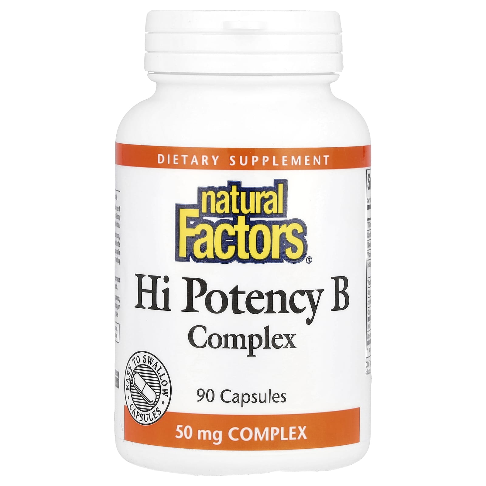 Natural Factors Hi Potency B Complex высокоэффективный комплекс витаминов группы B 90 капсул 2190₽