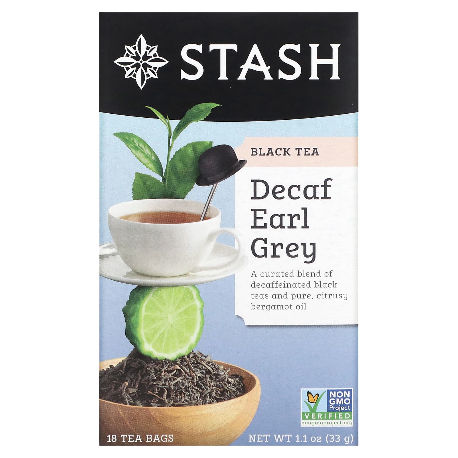 Stash Tea черный чай с бергамотом без кофеина 18 чайных пакетиков 33 г 11 унции 1590₽