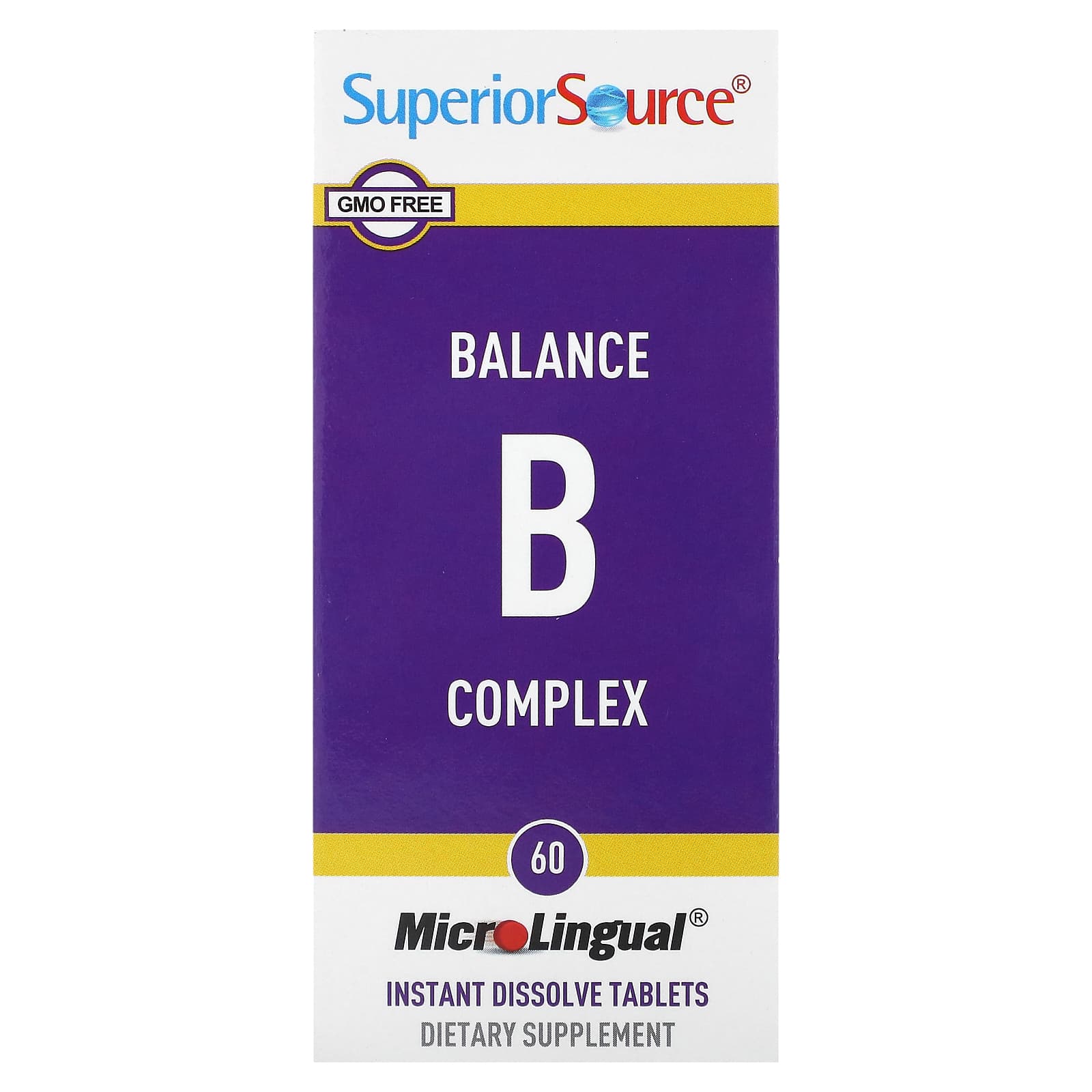 Superior Source Balance B Complex комплекс витаминов группы B 60 быстрорастворимых таблеток MicroLingual 1790₽
