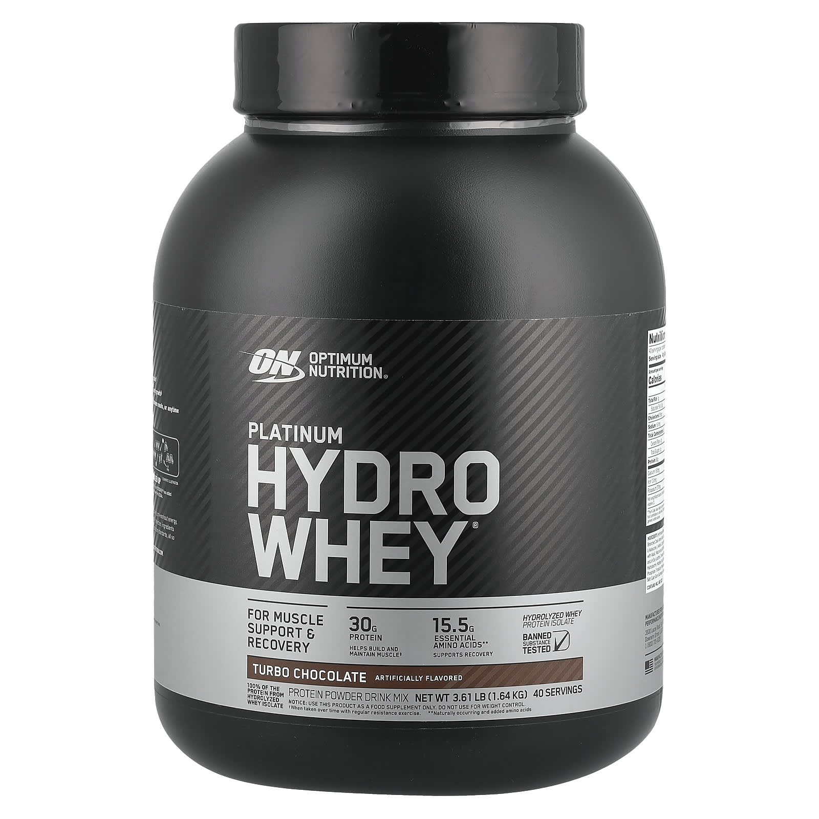 Optimum Nutrition Platinum Hydro Whey гидролизованный изолят сывороточного протеина турбо-шоколад 164 кг 361 фунта 20790₽