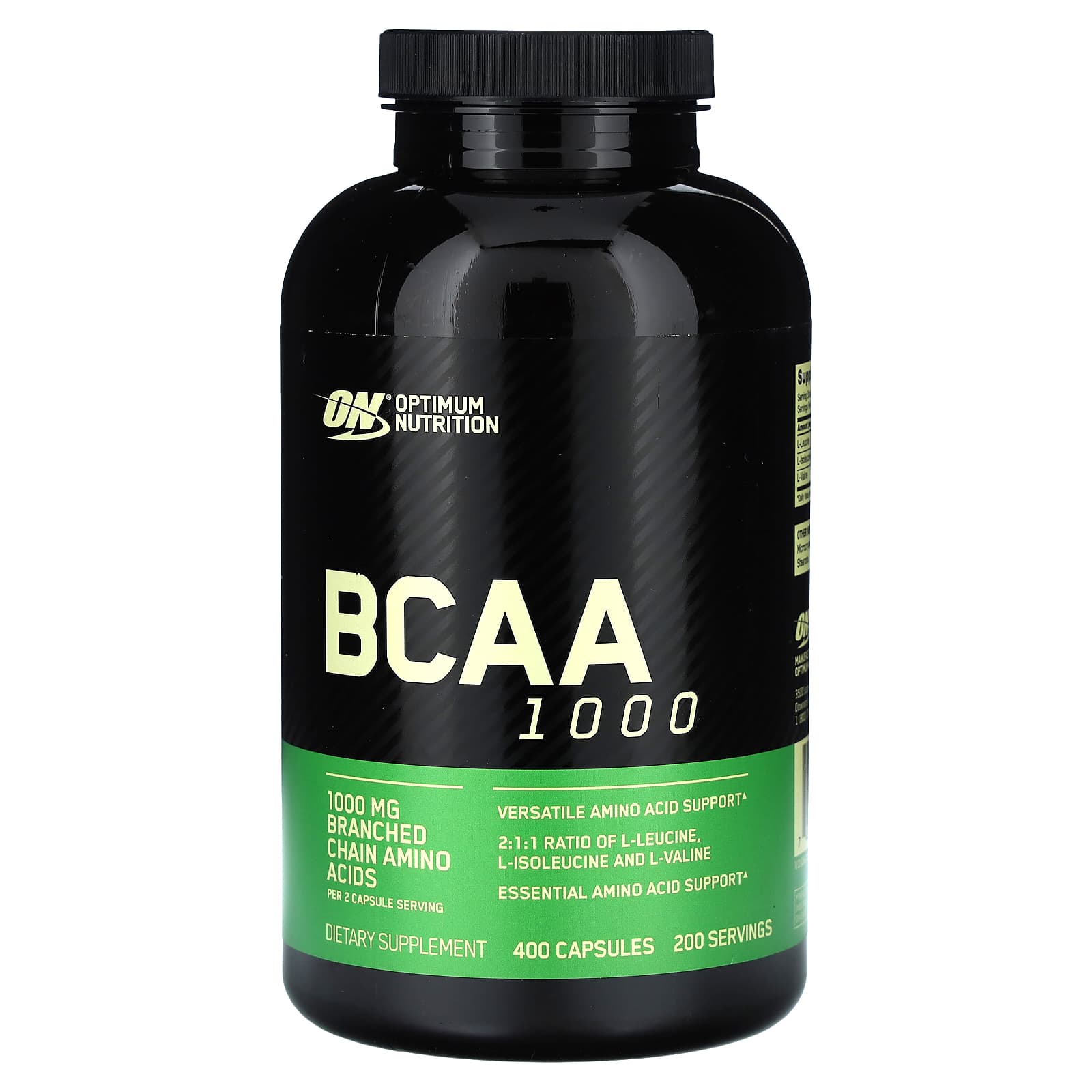 Optimum Nutrition BCAA 1000 1000 мг 400 капсул 500 мг в 1 капсуле 8990₽