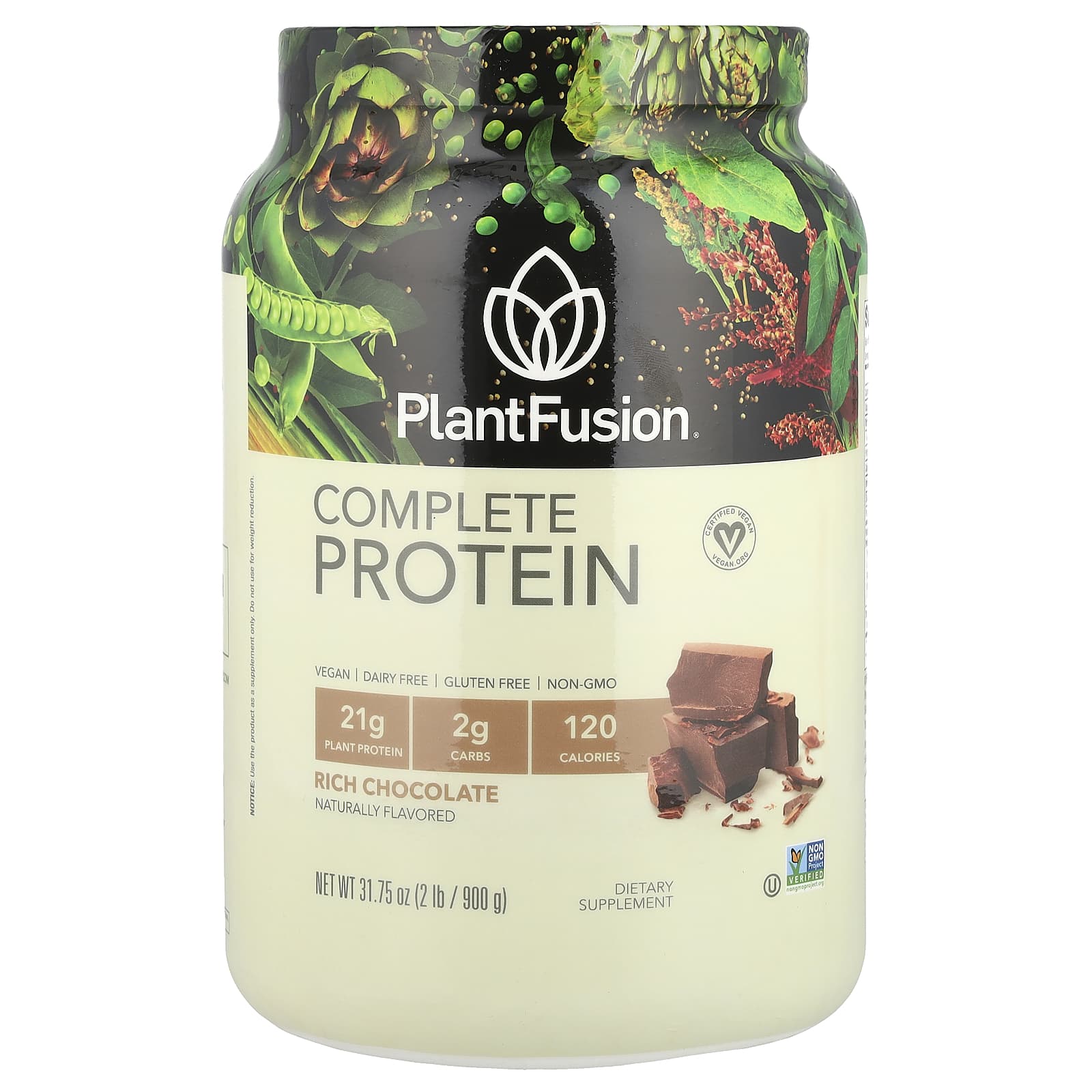 PlantFusion Complete Protein насыщенный шоколад 900 г 2 фунта 8790₽