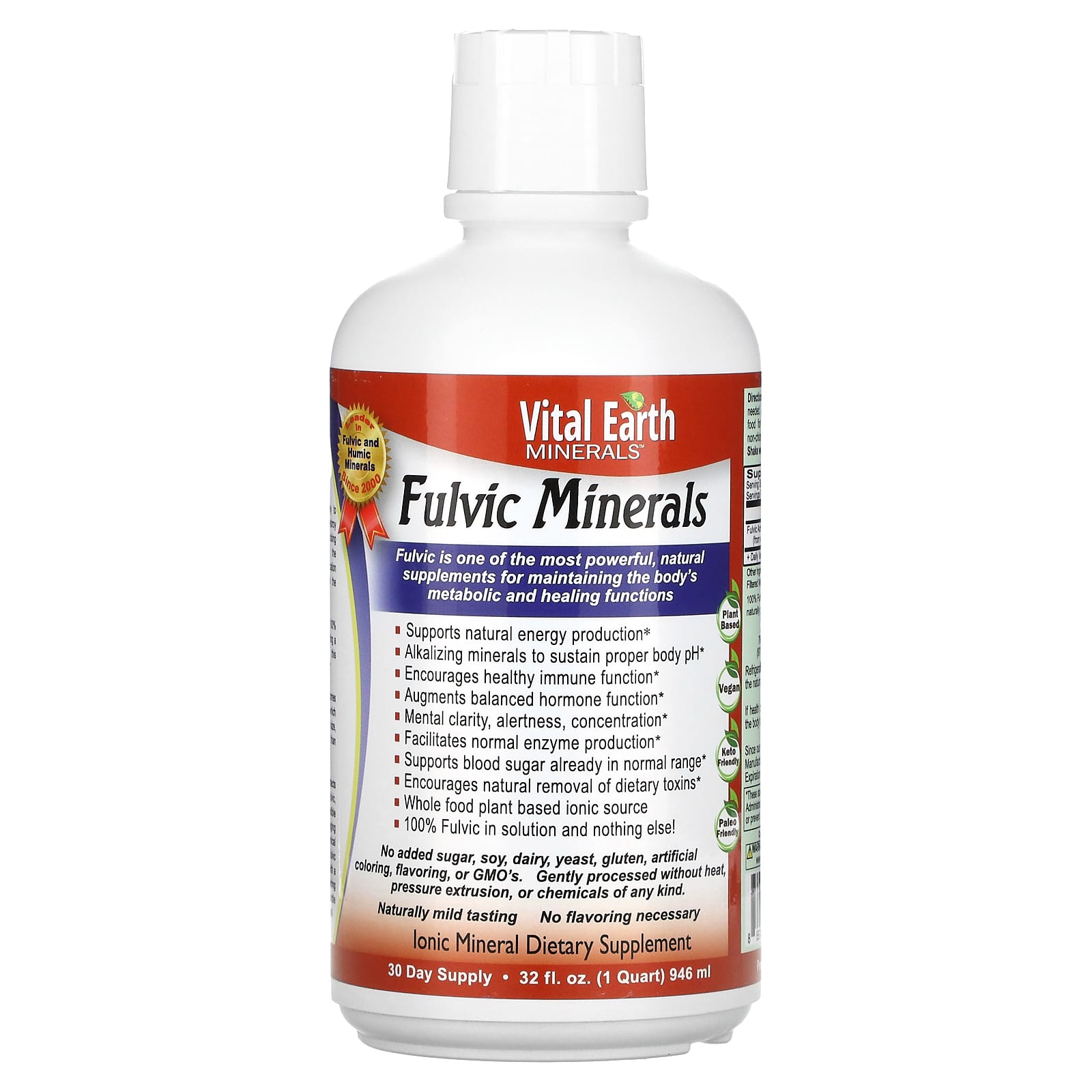 Vital Earth Minerals Fulvic Minerals 946 мл 32 жидк унции 5390₽