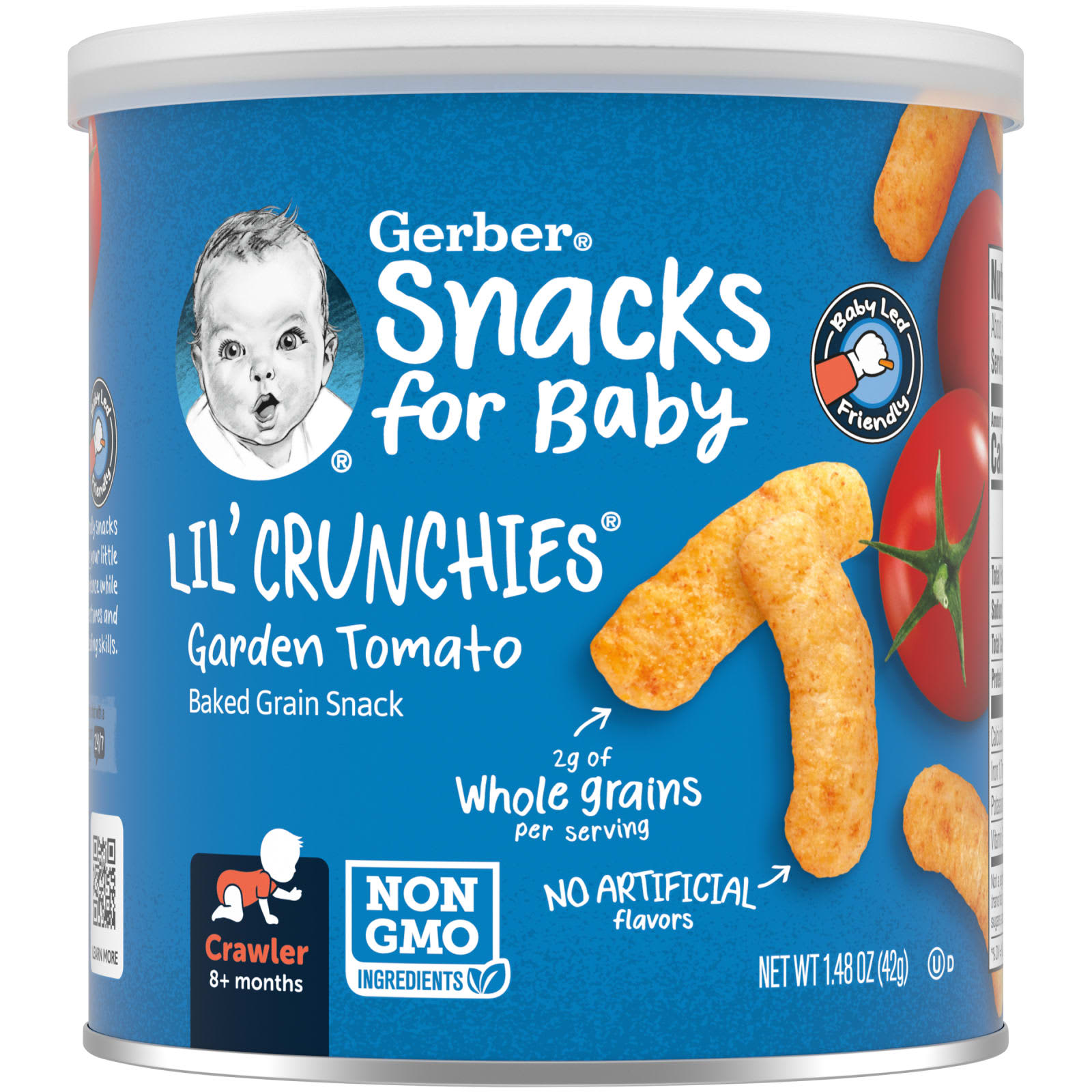 Gerber Snacks for Baby Lil Crunchies снек из запеченного зерна от 8 месяцев томат 42 г 148 унции 1490₽