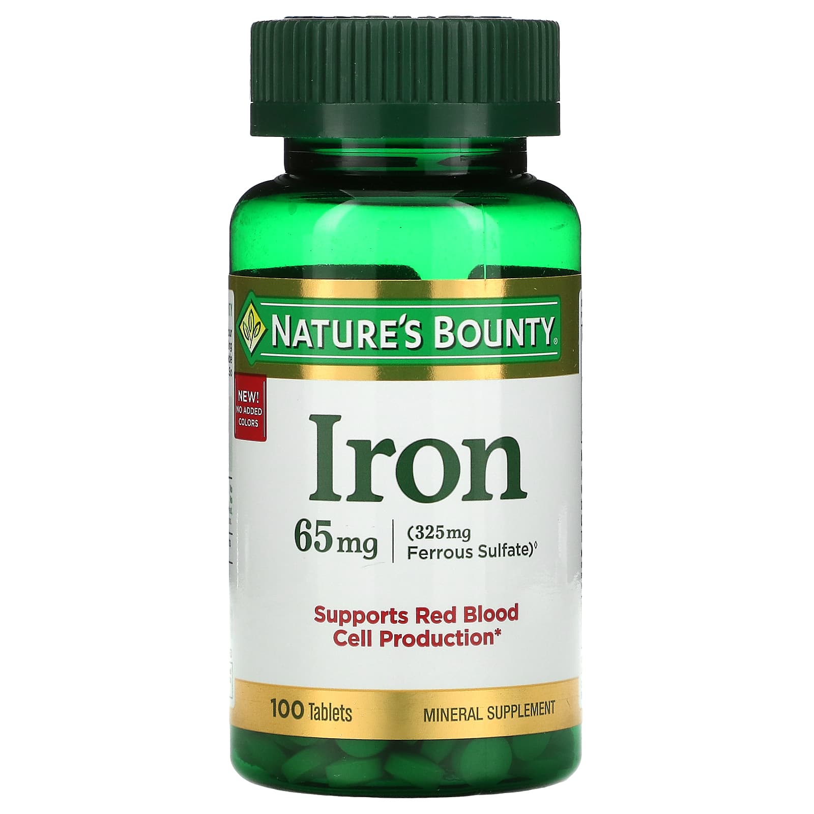 Natures Bounty железо 65 мг 100 таблеток 1690₽