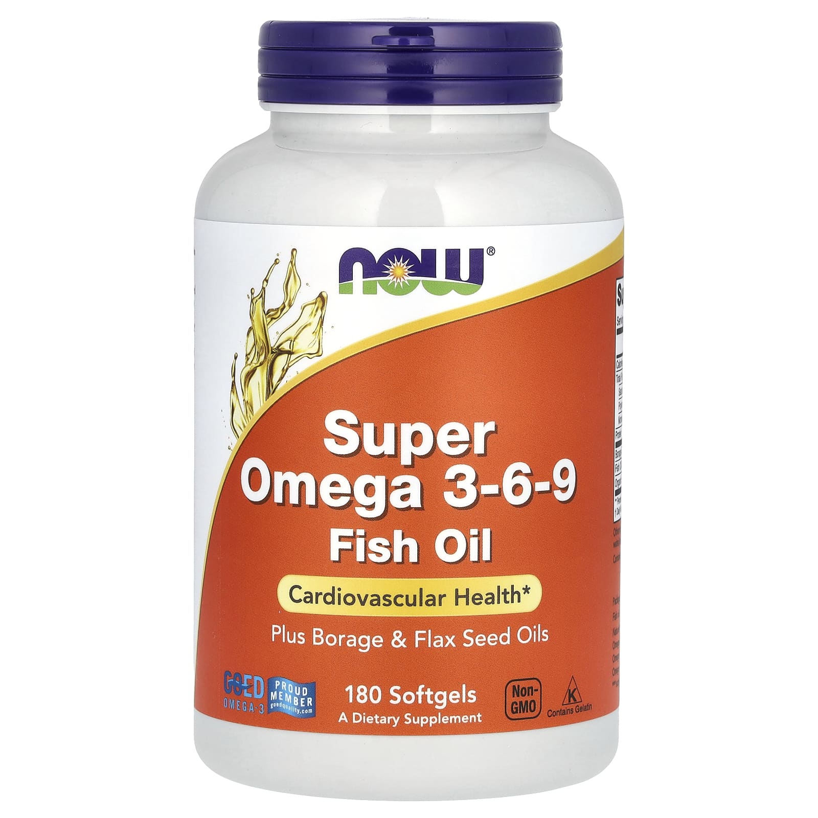 NOW Foods Super Omega 3-6-9 добавка с омега-3-6-9 180 капсул 4190₽