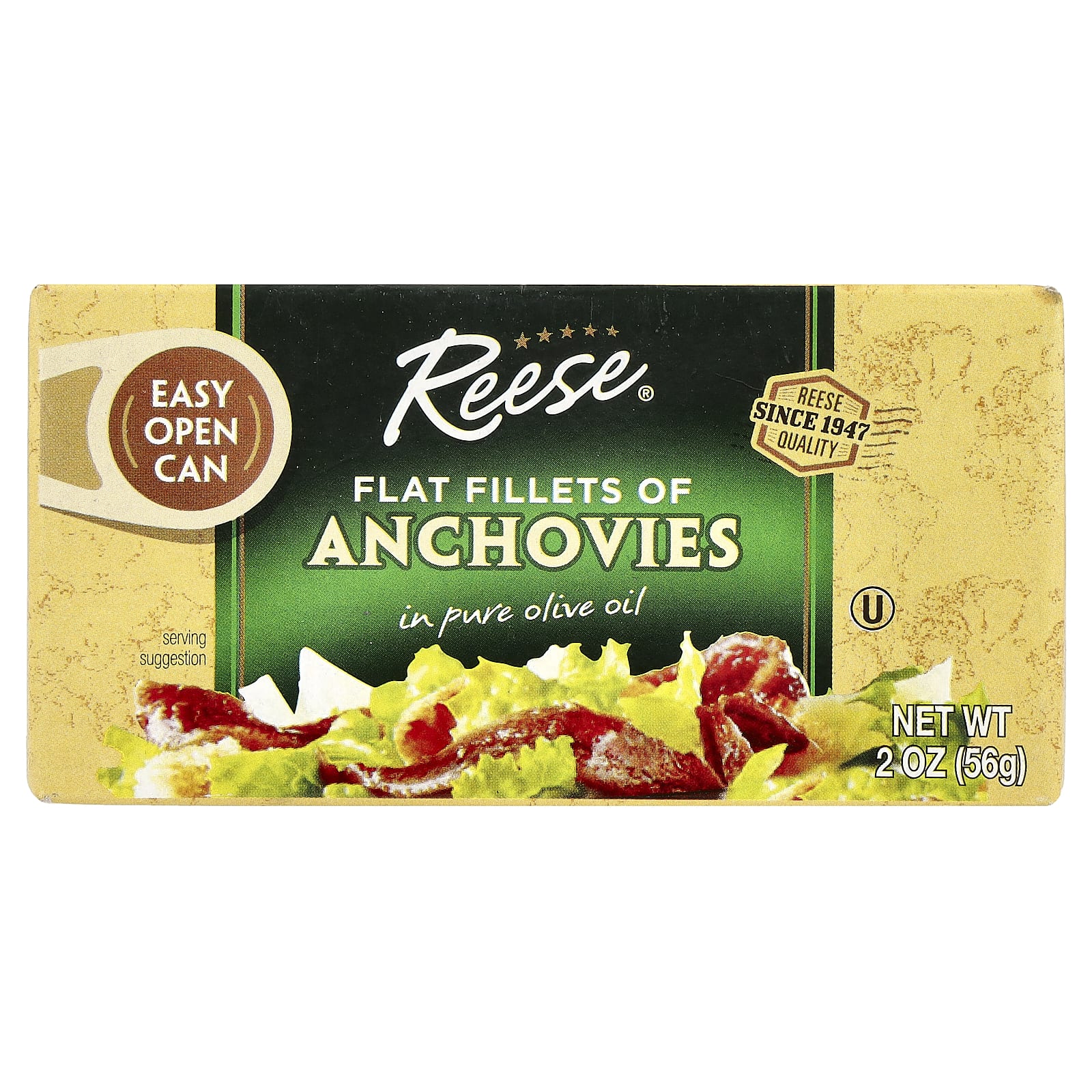 Reese Спинки анчоусов в чистом оливковом масле 2 унции 56 г 1390₽