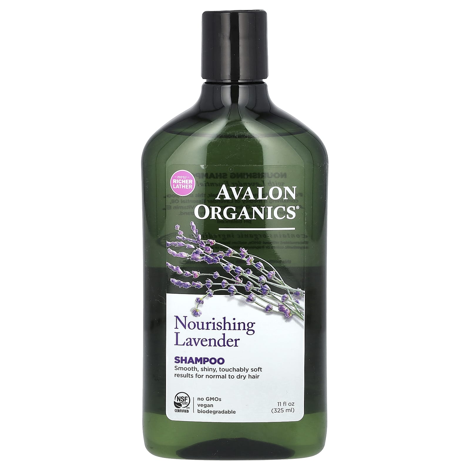 Avalon Organics шампунь для нормальных и сухих волос питательная лаванда 325 мл 11 жидк унций 1990₽