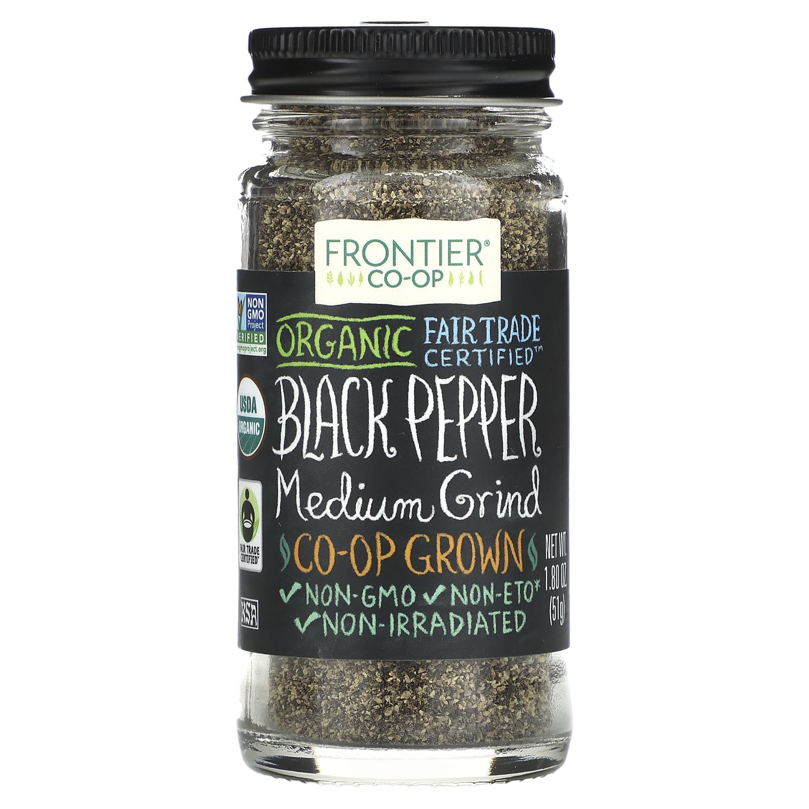 Frontier Co-op Organic Black Pepper Medium Grind 18 oz 51 g 1890₽