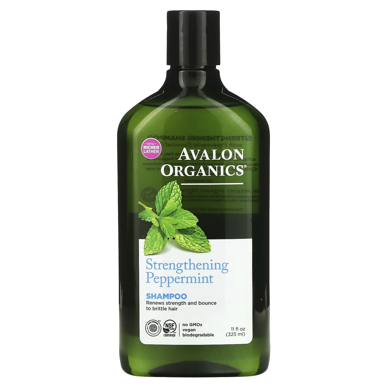 Avalon Organics укрепляющий шампунь с перечной мятой 325 мл 11 жидк унций 1990₽
