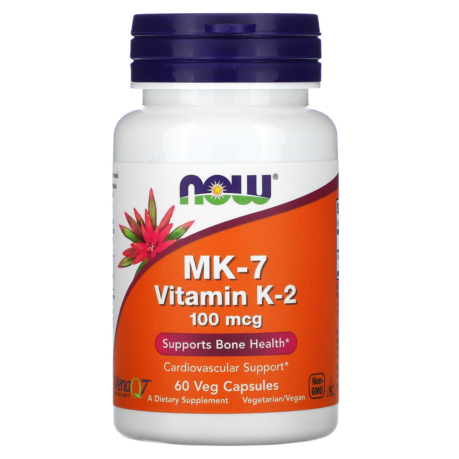 NOW Foods MK-7 витамин K2 100 мкг 60 растительных капсул 2590₽