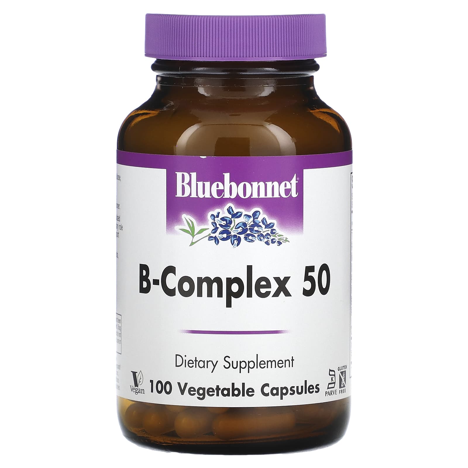 Bluebonnet Nutrition B-Complex 50 витамины группы B 100 вегетарианских капсул 2990₽