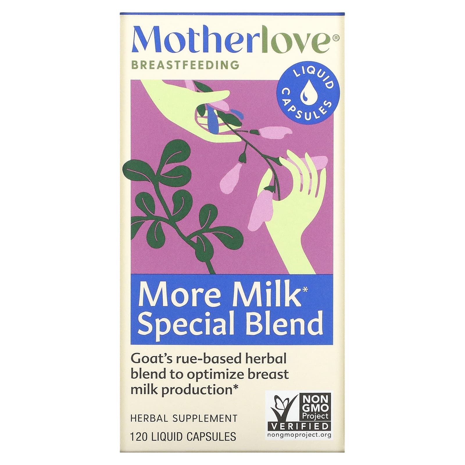 Motherlove Грудное вскармливание специальная смесь More Milk 120 жидких капсул 9490₽