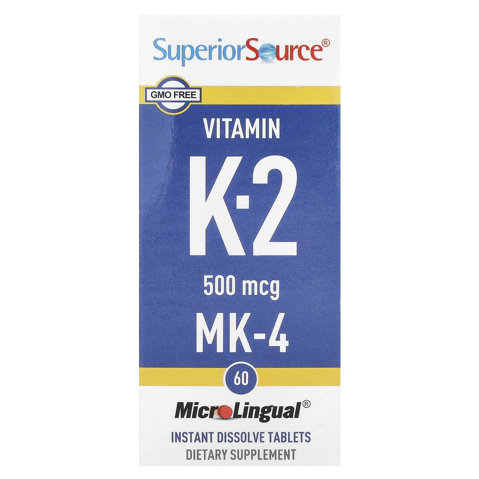 Superior Source витамин K2 500 мкг 60 быстрорастворимых таблеток MicroLingual 3690₽