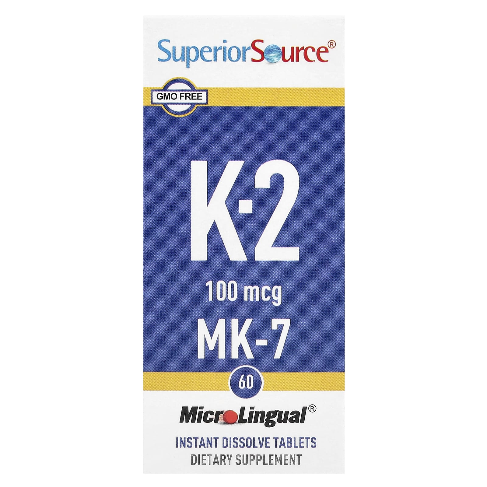 Superior Source Витамин K-2 100 мкг 60 быстрорастворимых таблеток MicroLingual 3290₽